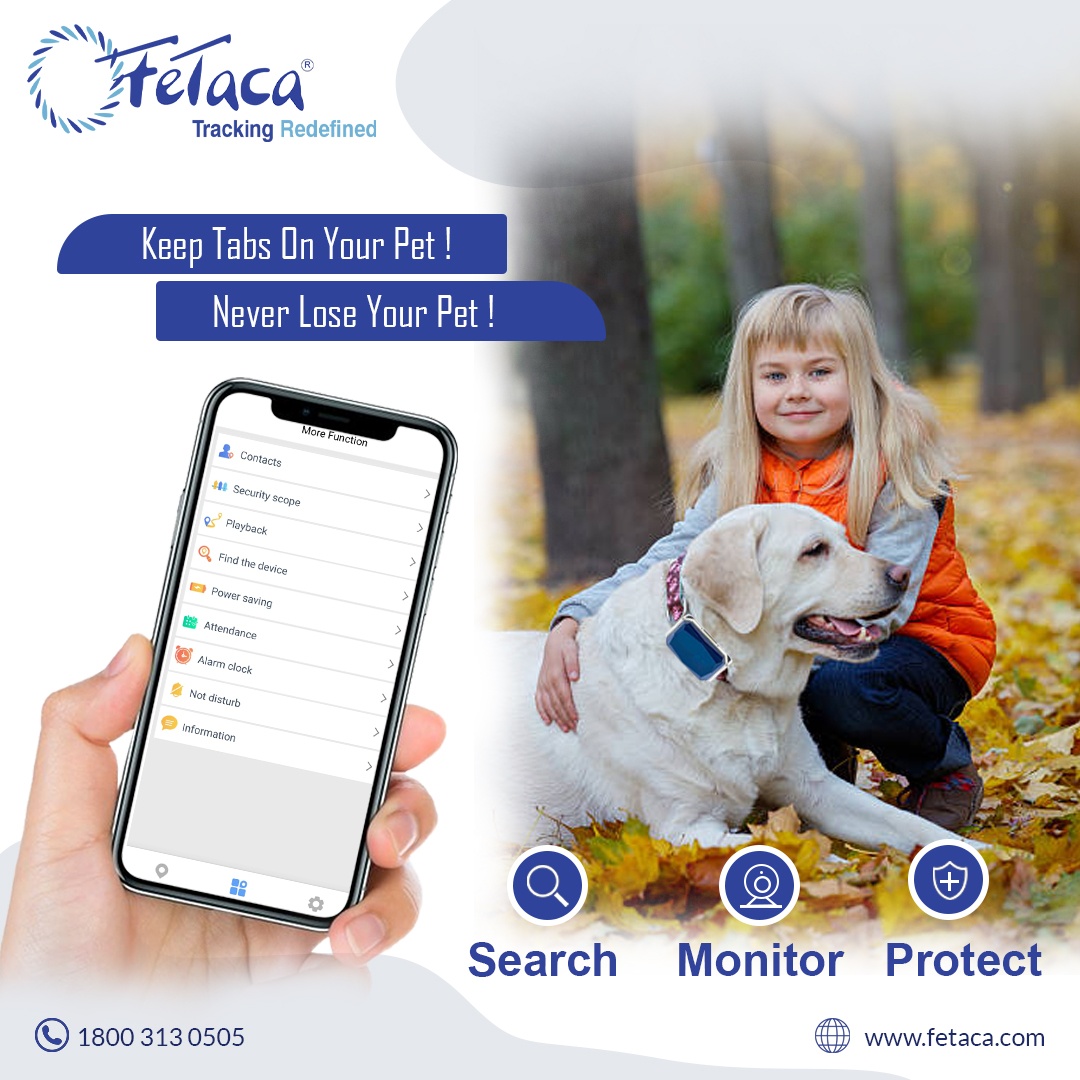 FeTaca Smart GPS Collars for Pet Safety: Dogs, Big Cats, and More with 1 Year Advanced Tracking Platform & SIM Data Subscription