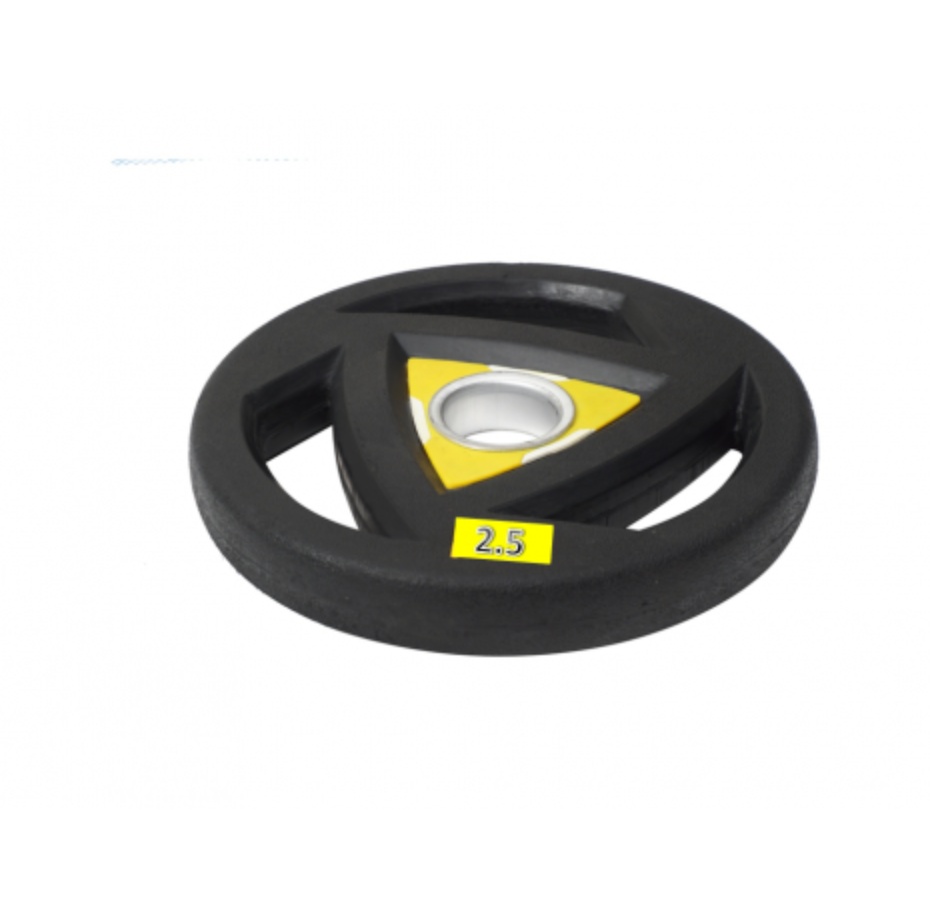 GYM24 31MM DIA HOLE VIVA RUBBER COATED PLATES 2.5 KG PAIR