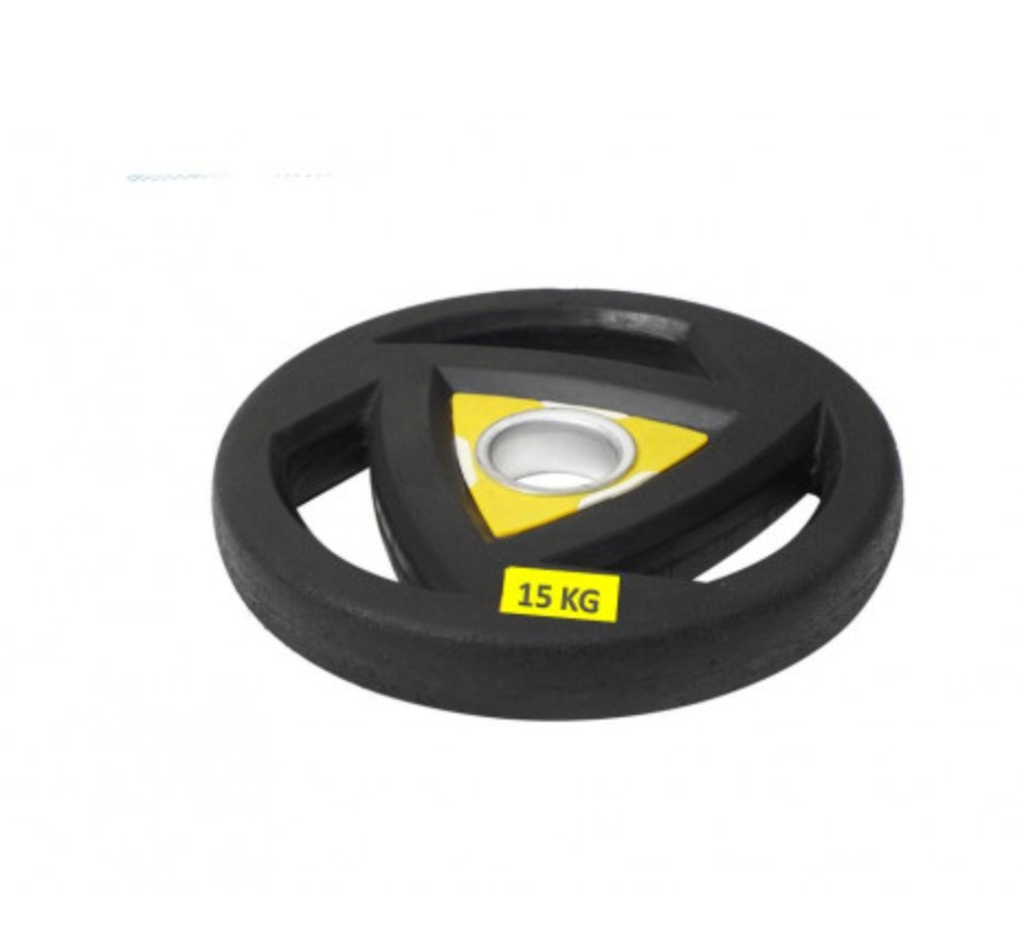 GYM24 31MM DIA HOLE VIVA RUBBER COATED PLATES 15 KG PAIR