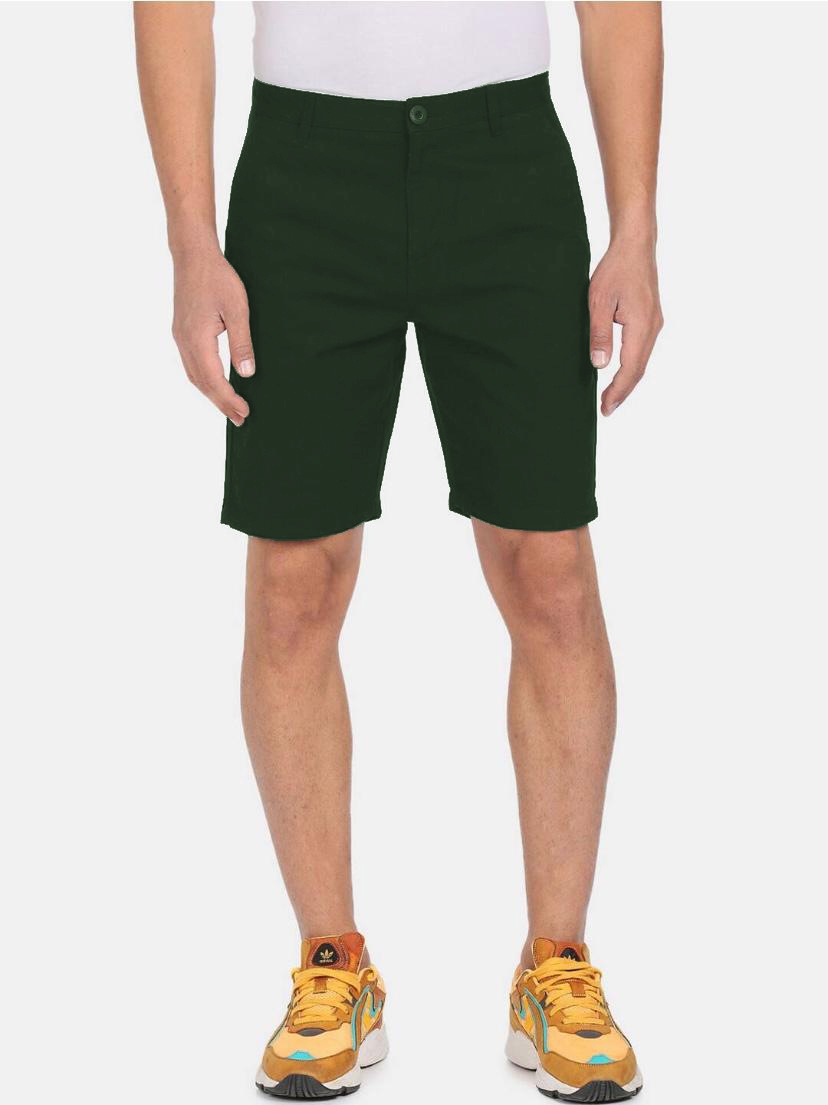 Dark Green Chino Shorts for Mens