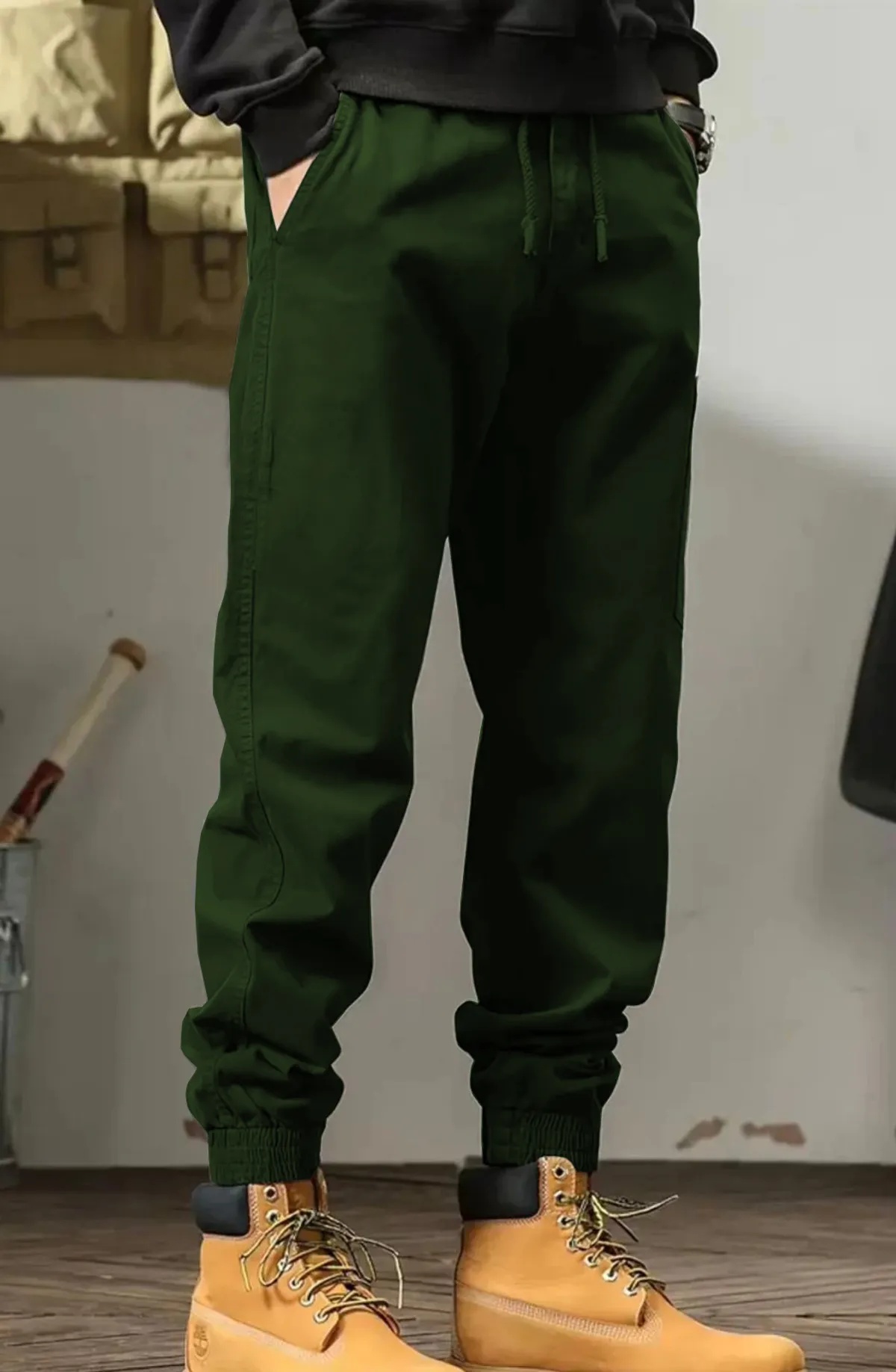 Men’s Slim Fit Jogger, Dark Green