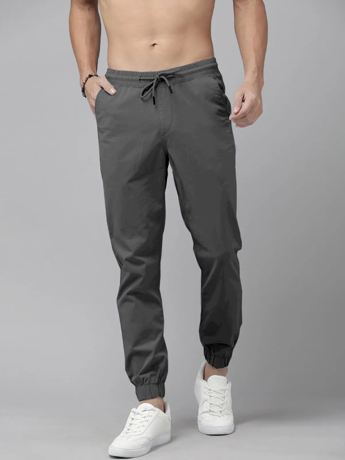 Uniexee Slim Fit Men Dark Grey Joggers