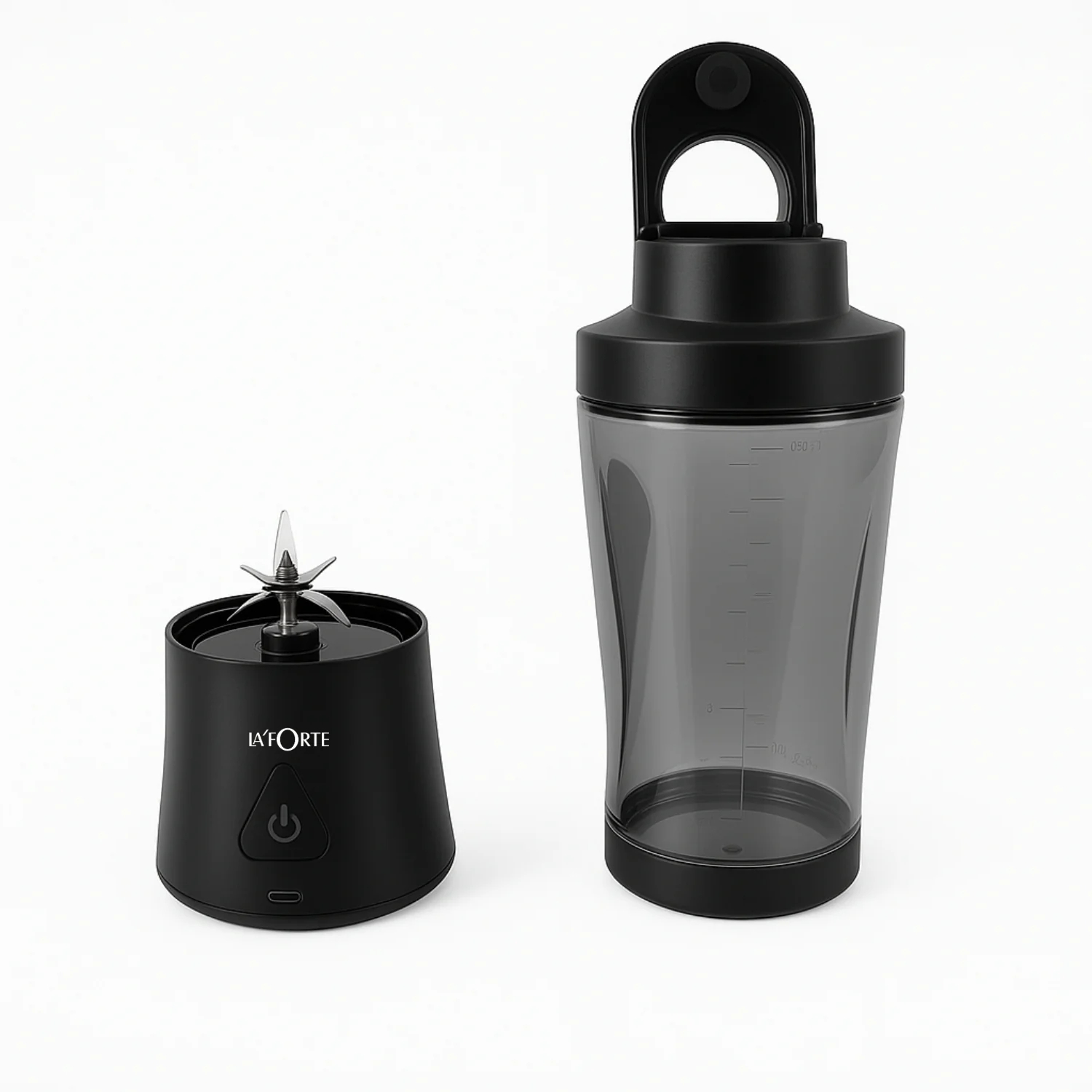 LA’ FORTE Portable Blender | 600ml Cup | 360W Powerful DC Motor | 6000mAh Rechargeable Battery | High-Speed Smoothie Maker | Travel-Friendly Juicer Mixer for Smoothies, Shakes & Juices