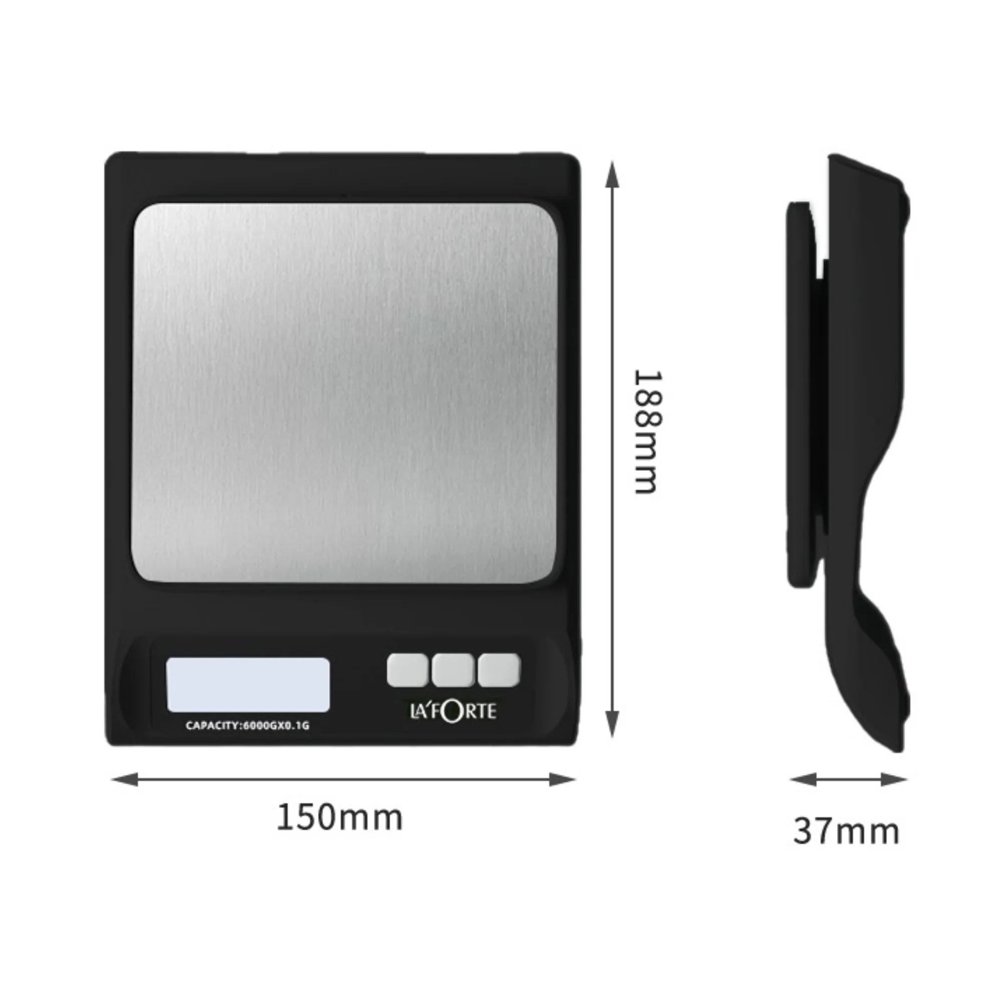 LA' FORTE Multipurpose Digital Kitchen Scale - upto 6 kgs accuracy of .1 g