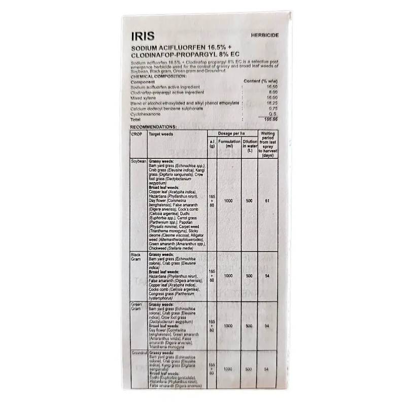 Upl Iris Herbicide (Sodium Acifluorfen 16.5% + Clodinafop Propargyl 8?)