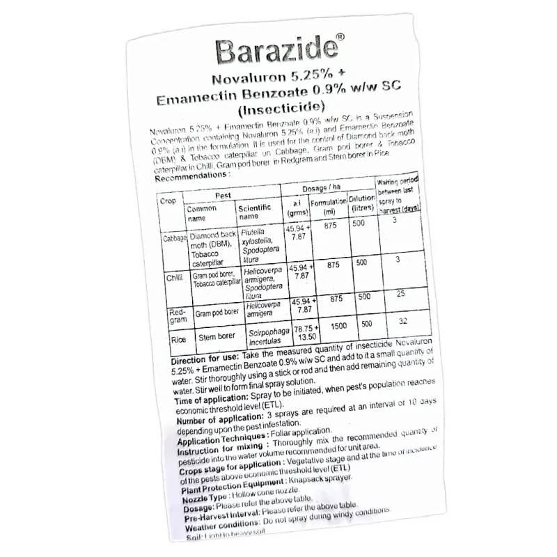 Adama Barazide Insecticide ( Novaluron 5.25% + Emamectin benzoate 0.9% SC )