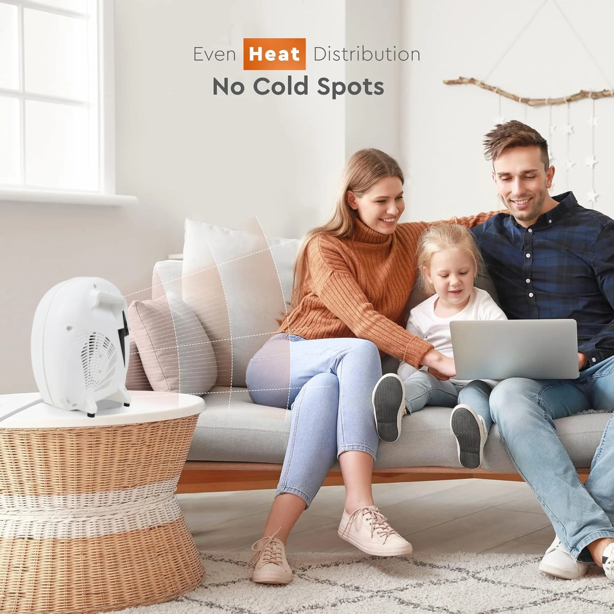 Room Heater For Home 1000/2000 Watts with Overheat Protection | Dual Placement