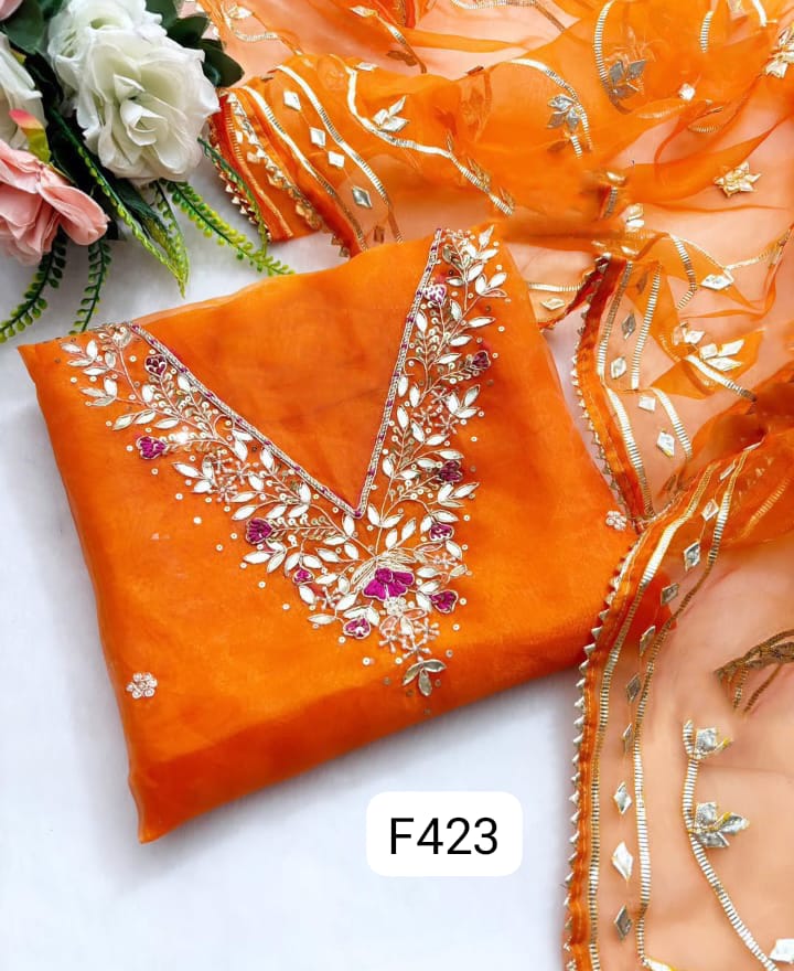 ORGANZA UNSTITCHED SUITS