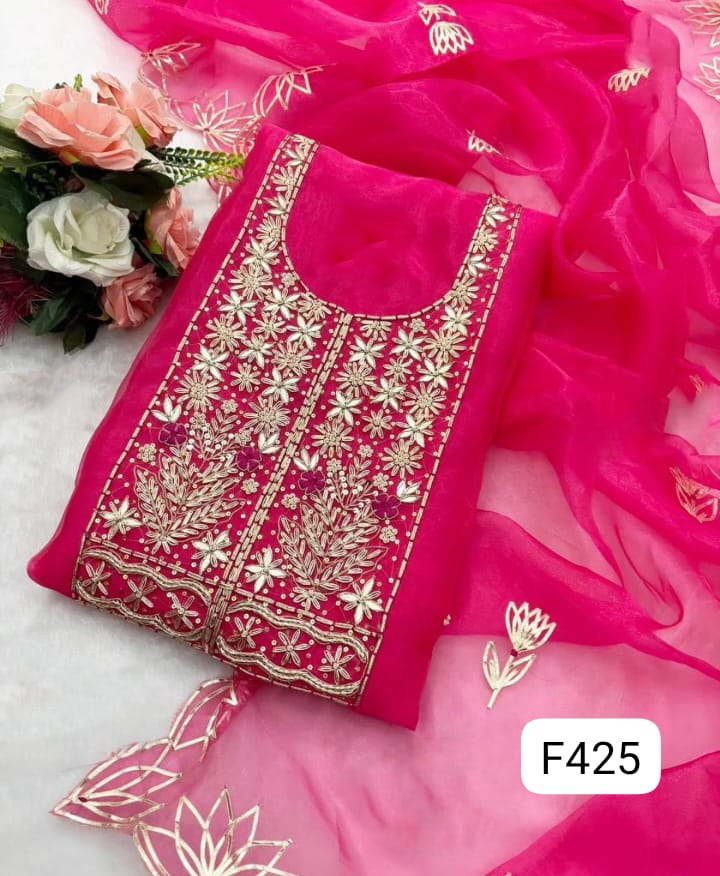 ORGANZA UNSTITCHED SUITS