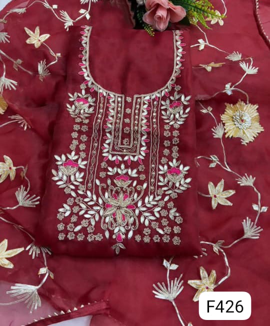 ORGANZA UNSTITCHED SUITS