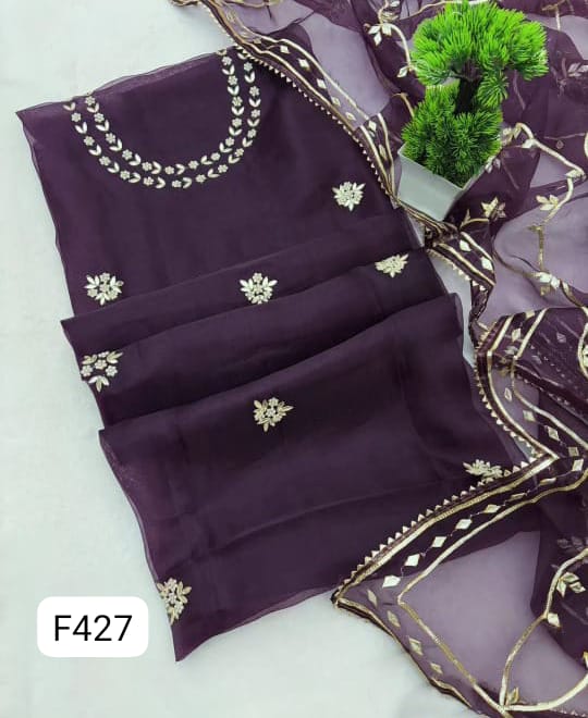 ORGANZA UNSTITCHED SUITS