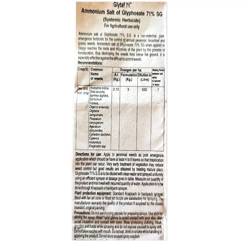 Tata Glytaf 71 Herbicide (Glyphosate 71% SL)