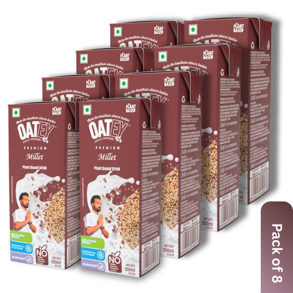 Oatey Premium Millet Milk: Pack of 8(1.6L) | Family Plant-Based Vegan Milk