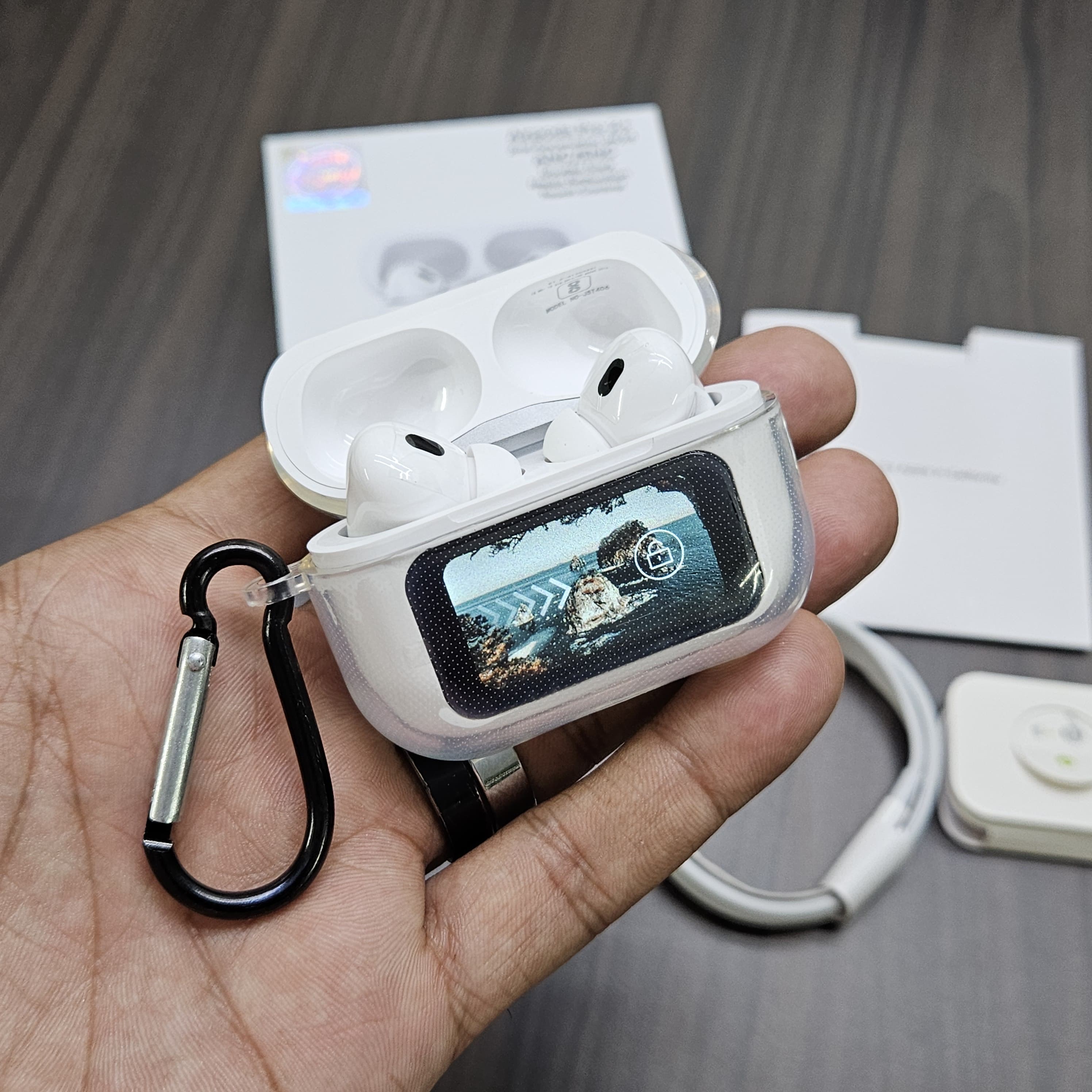 2024 Tws With Digital Touch Display + Quick Type C Charging + Noise Cancellation
