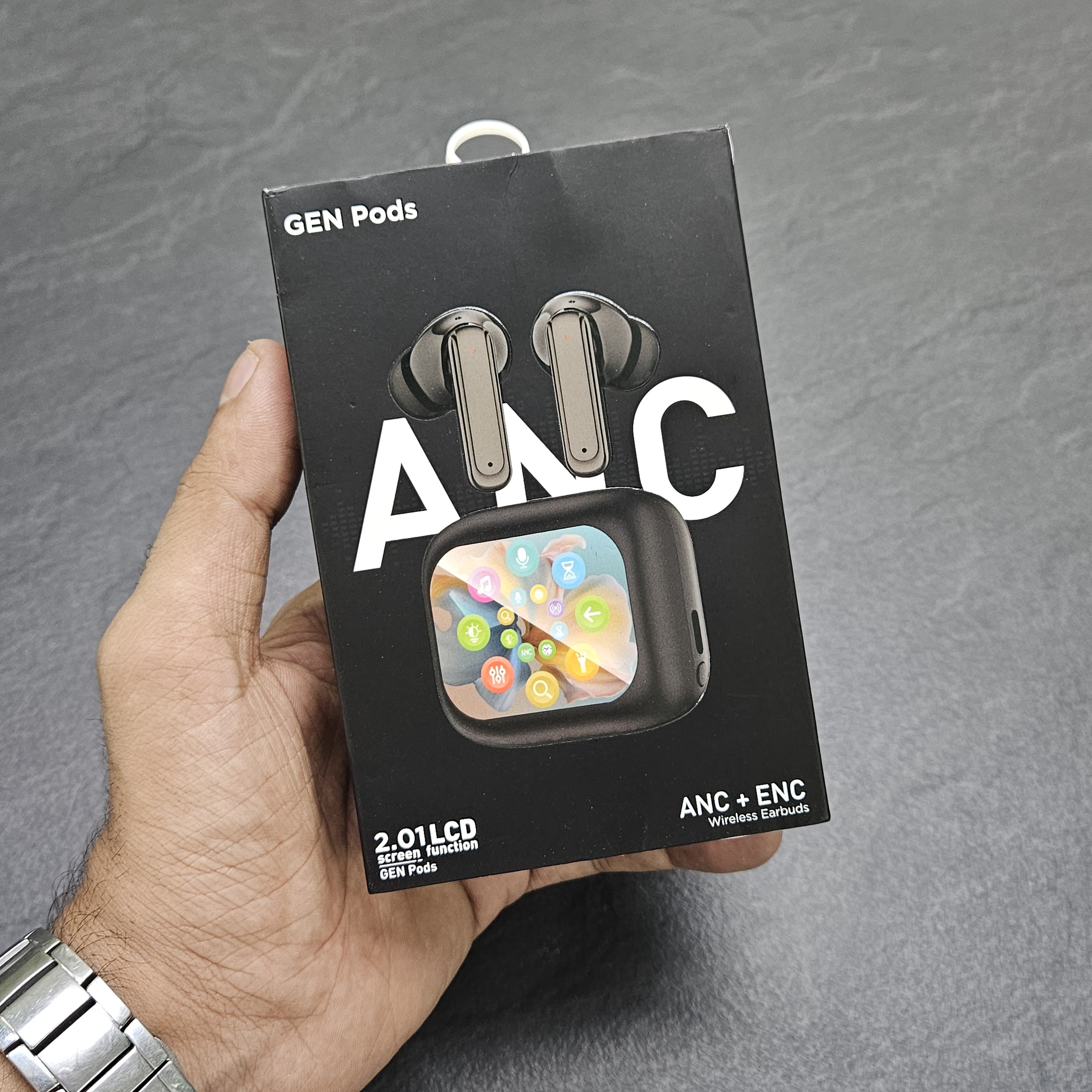 Gen Pods 2024 LCD Touch Control ANC & ENC Featured (BLACK)