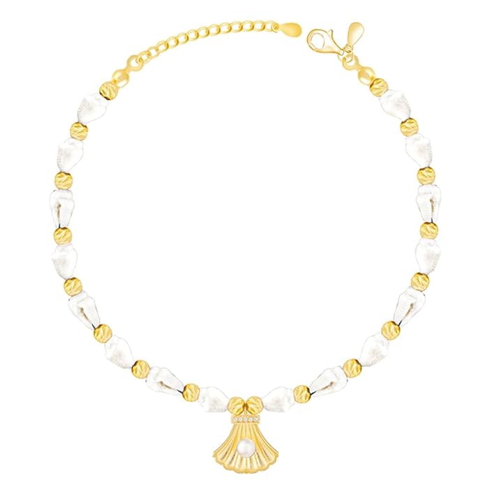 Silver Golden Dreamy Shell Anklet,Single | Gifts for Women and Girls 