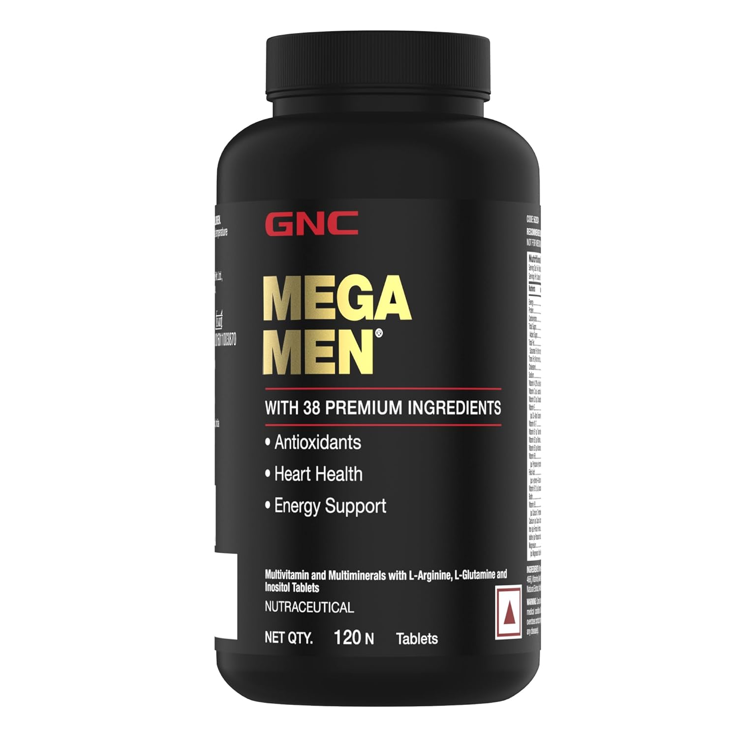  GNC Mega Men Multivitamin for Men | 120 Tablets | 38 Premium Ingredients | Strengthens Immune System | Promotes Prostate & Eye Care | Boosts Focus