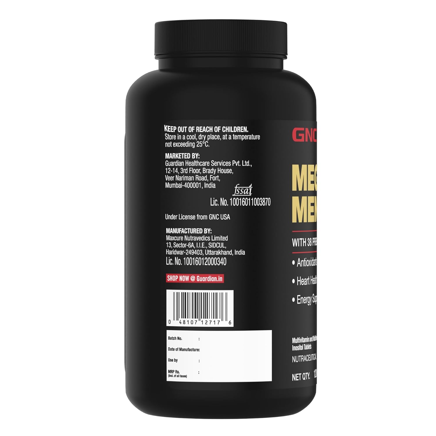  GNC Mega Men Multivitamin for Men | 120 Tablets | 38 Premium Ingredients | Strengthens Immune System | Promotes Prostate & Eye Care | Boosts Focus