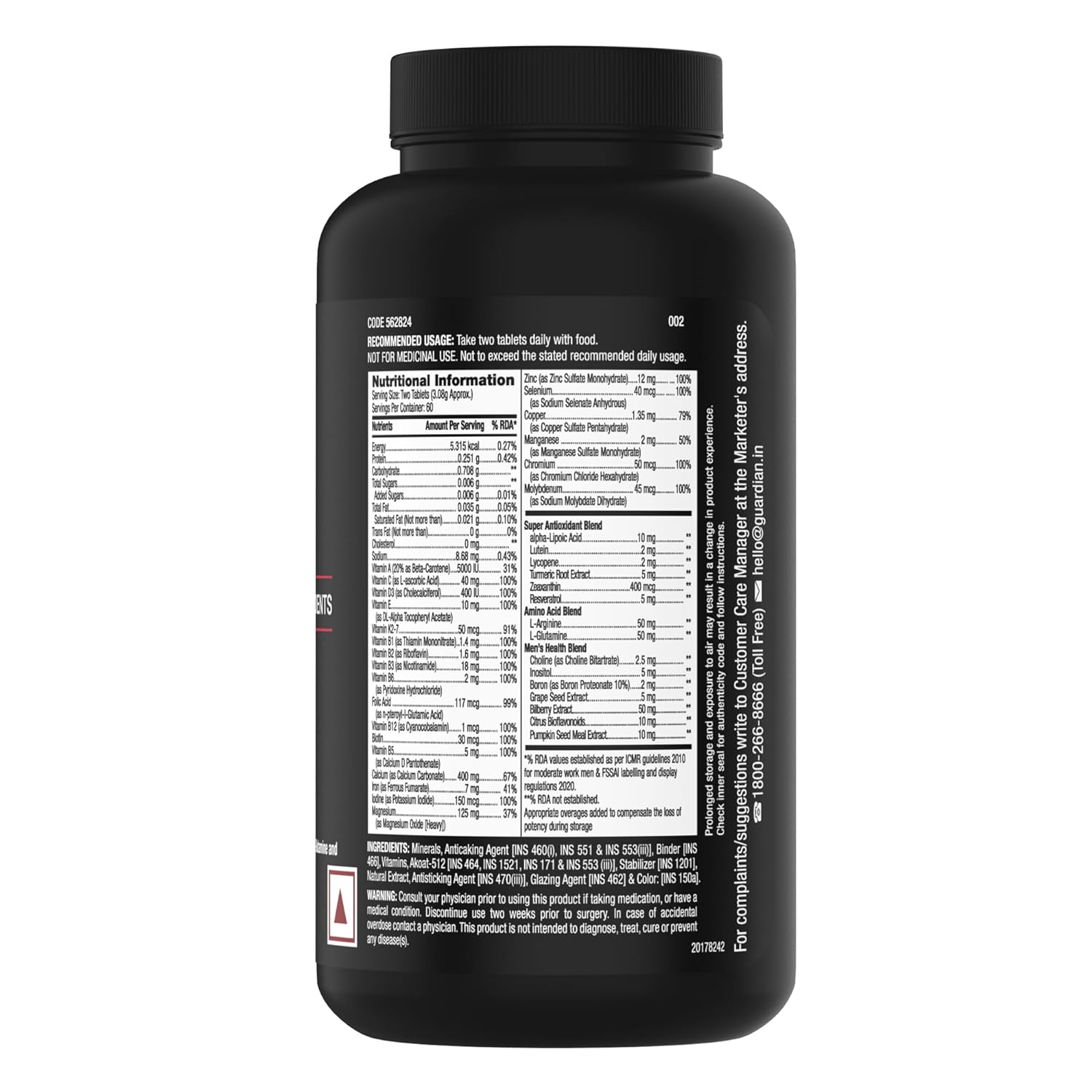  GNC Mega Men Multivitamin for Men | 120 Tablets | 38 Premium Ingredients | Strengthens Immune System | Promotes Prostate & Eye Care | Boosts Focus