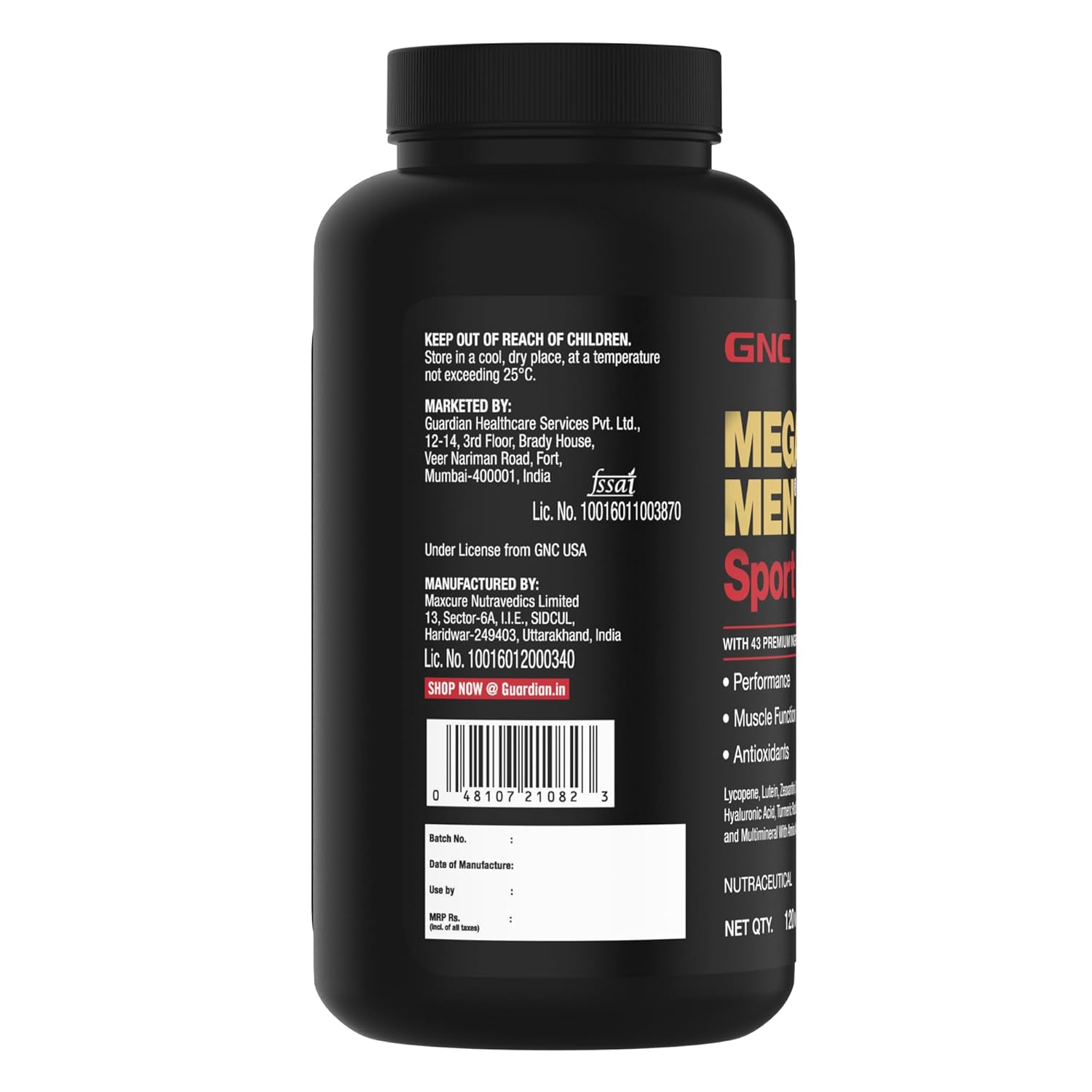 GNC Mega Men Sport Multivitamin for Men | 120 Tablets | 43 Premium Ingredients | Boosts Muscle Performance | Antioxidant Rich 