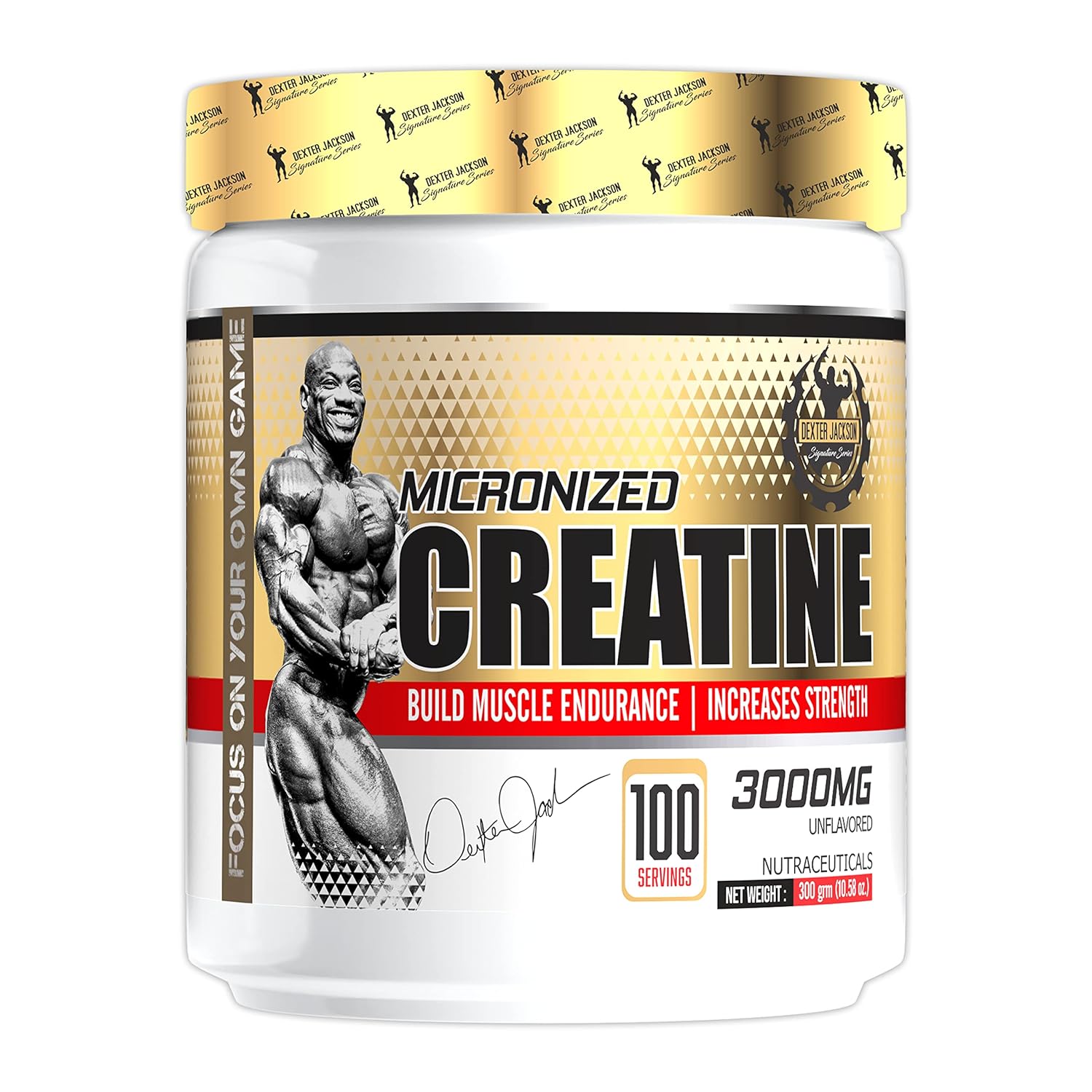 Dexter Jackson Creatine Powder | Builds Muscle Endurance & Helps to Increase Strength | 100 Servings,300gm