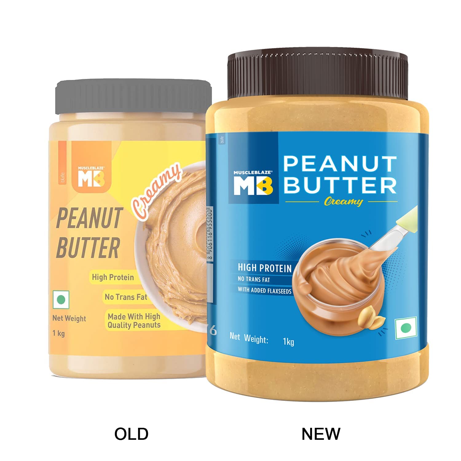 MuscleBlaze Classic Peanut Butter with Omega 3 & 6, Creamy, 26 g Protein, Fibre Rich, No Trans Fat, 1 kg