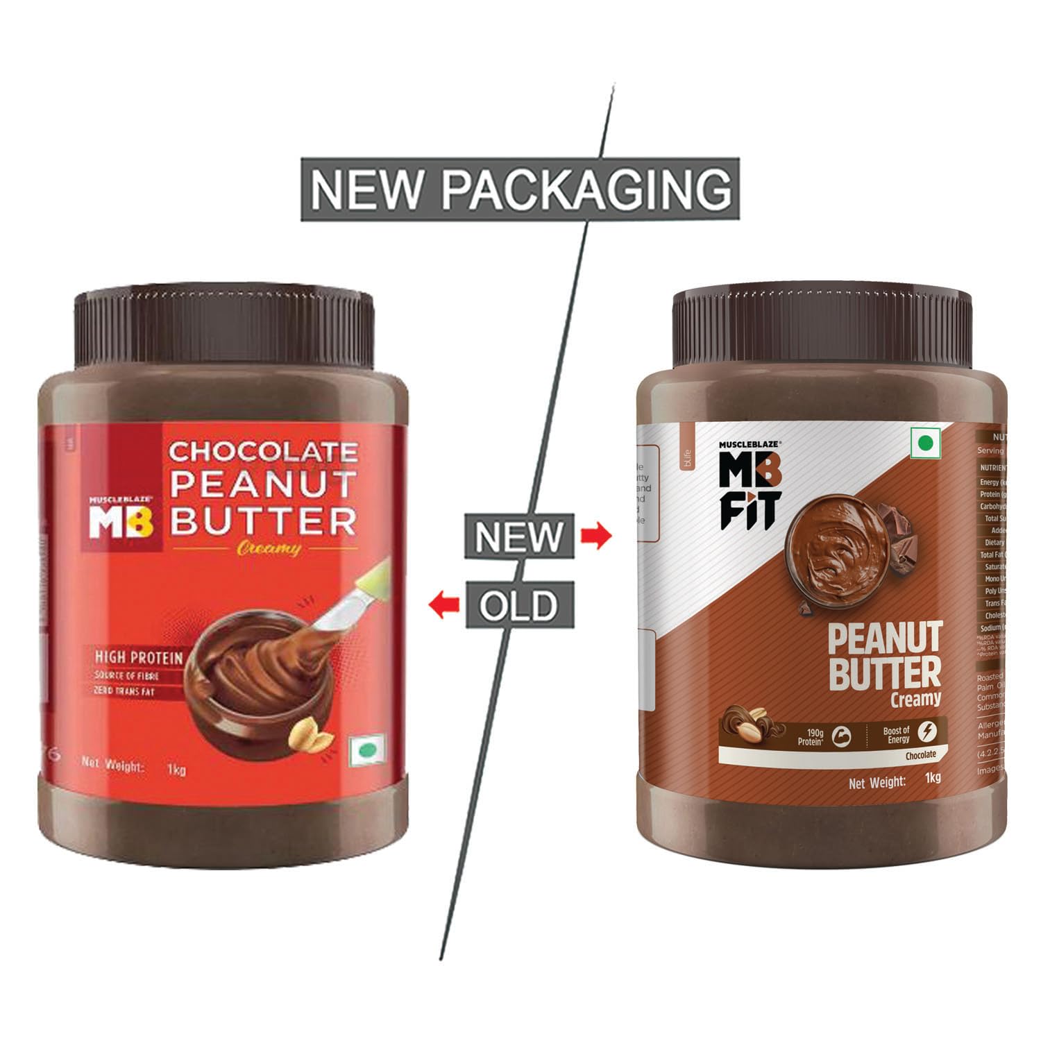  MuscleBlaze Chocolate Peanut Butter, Creamy, High Protein, No Trans Fat, Energy Booster, 1 kg