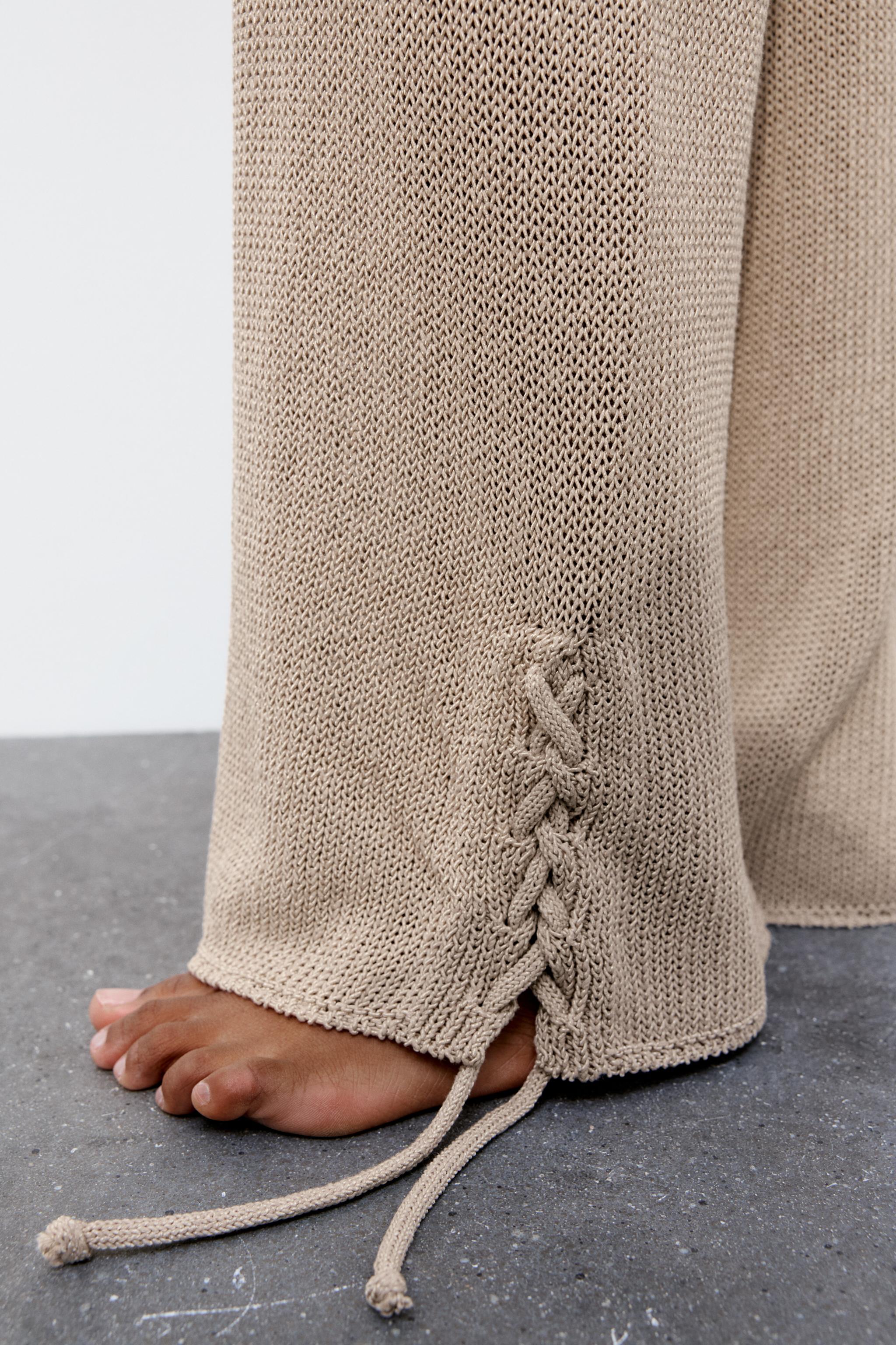 FLARED KNIT TROUSERS SET 