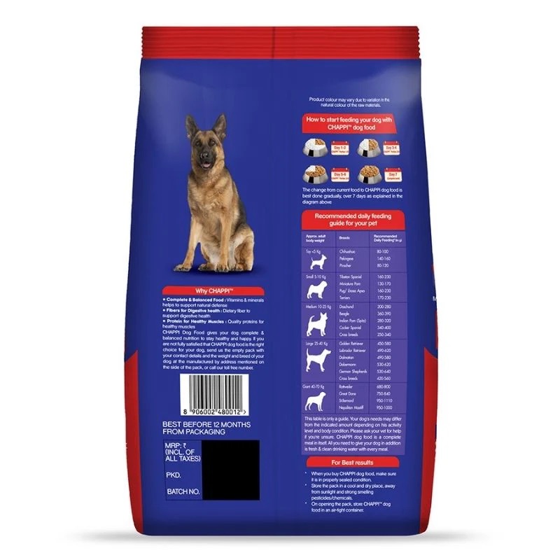 Chappi Adult Dry Dog Food - Chicken and Rice (2.8Kg)