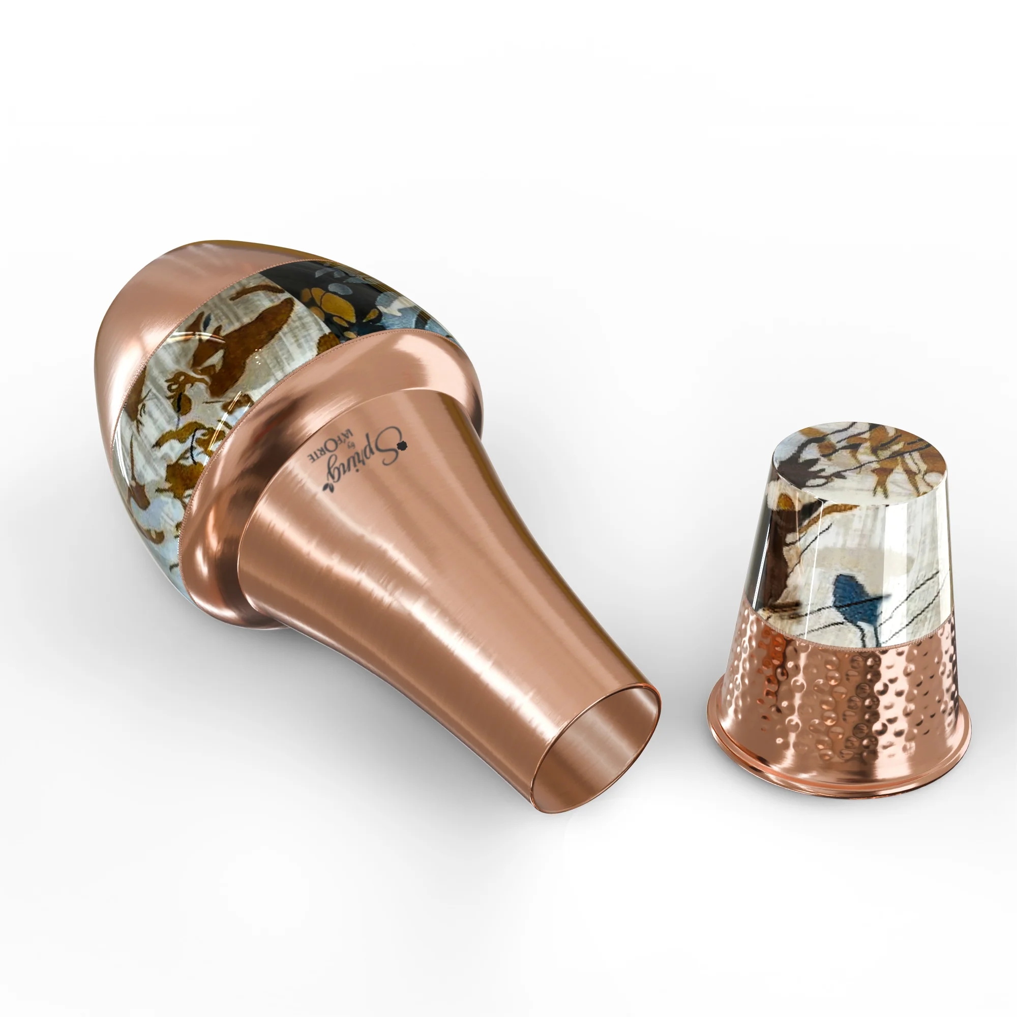 LA'FORTE Copper Bottle Venus Jar 1400 ml (Gold Royal)