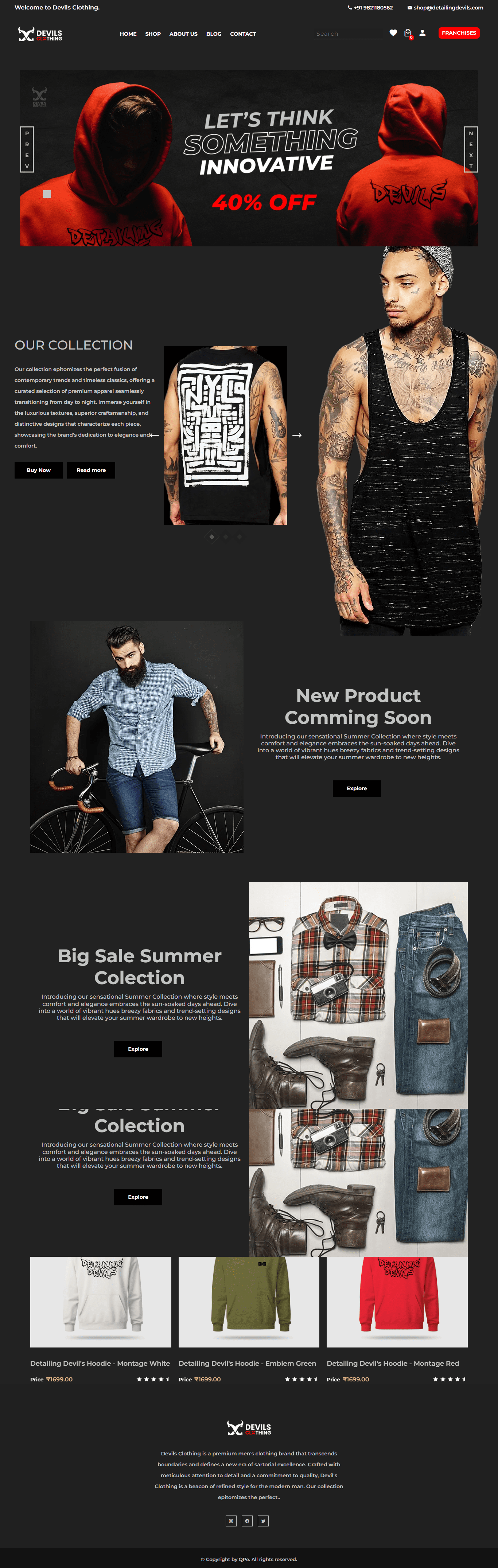 Clothing  ecommerce free webste template (theme)