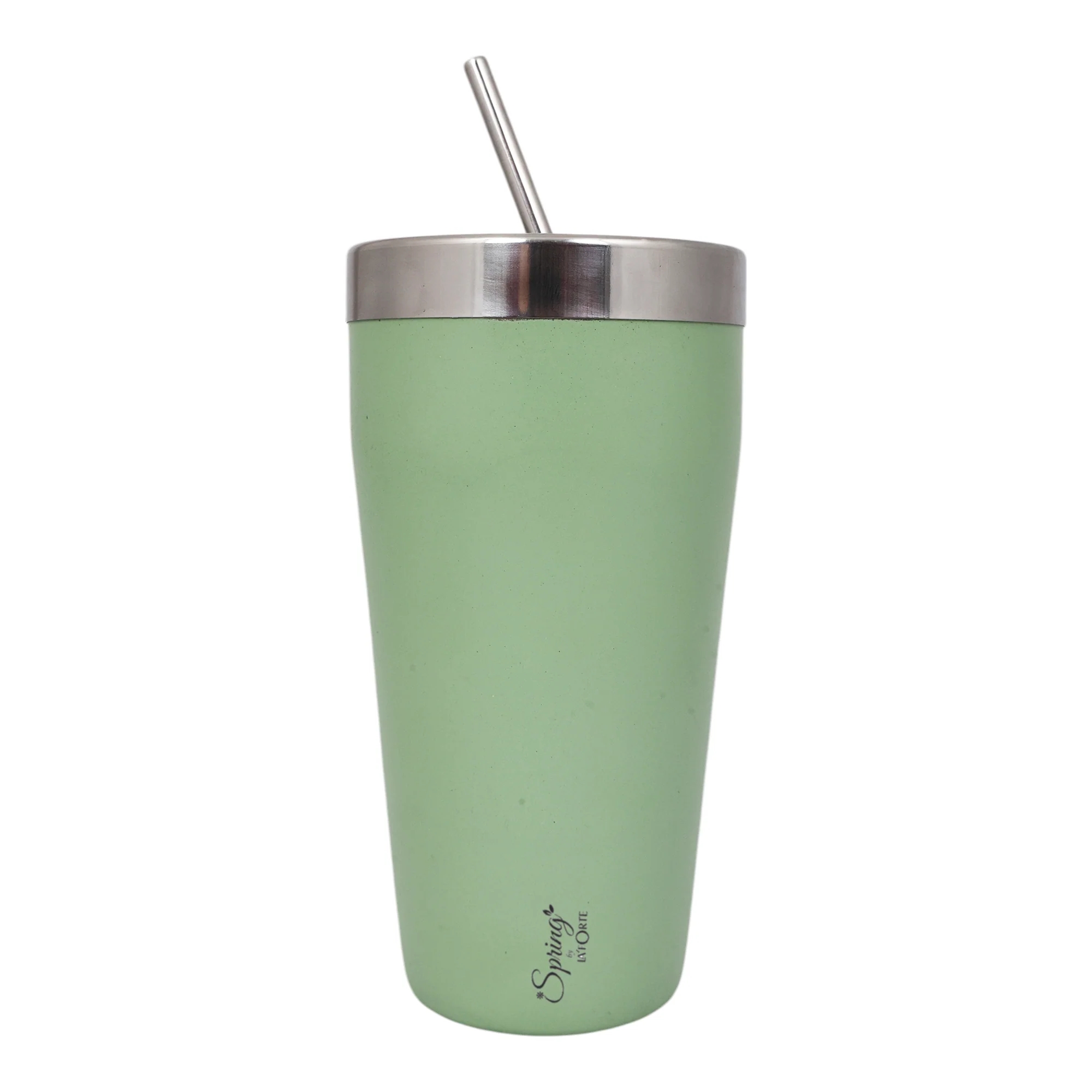 Stainless Steel Tumbler Set (650 ml) with Stainless Steel Lid and Straw – Premium Powder Coated Design for Hot & Cold Beverages (Set of 2, Color Options- Gold, Blue, Green)