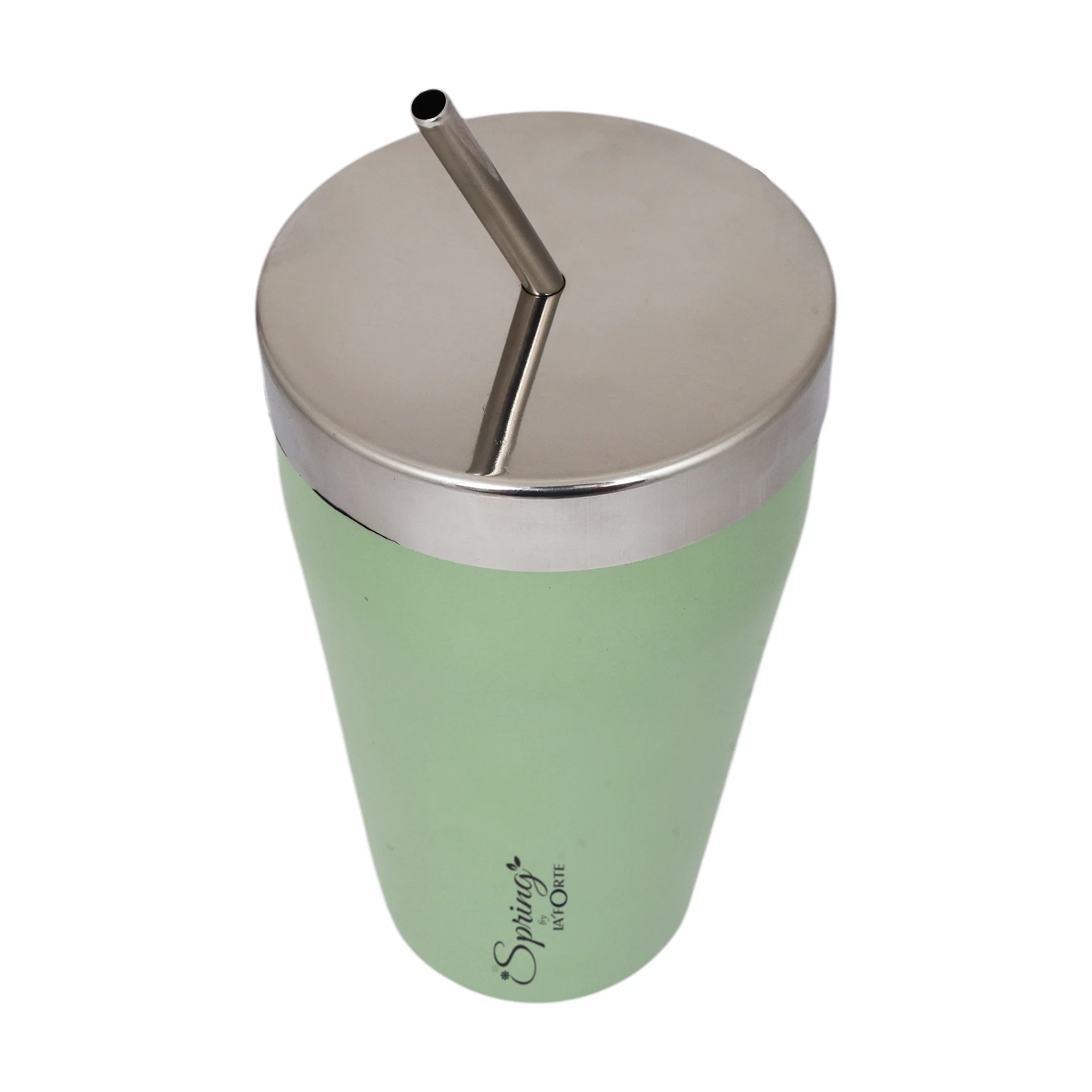 Stainless Steel Tumbler Set (650 ml) with Stainless Steel Lid and Straw – Premium Powder Coated Design for Hot & Cold Beverages (Set of 2, Color Options- Gold, Blue, Green)