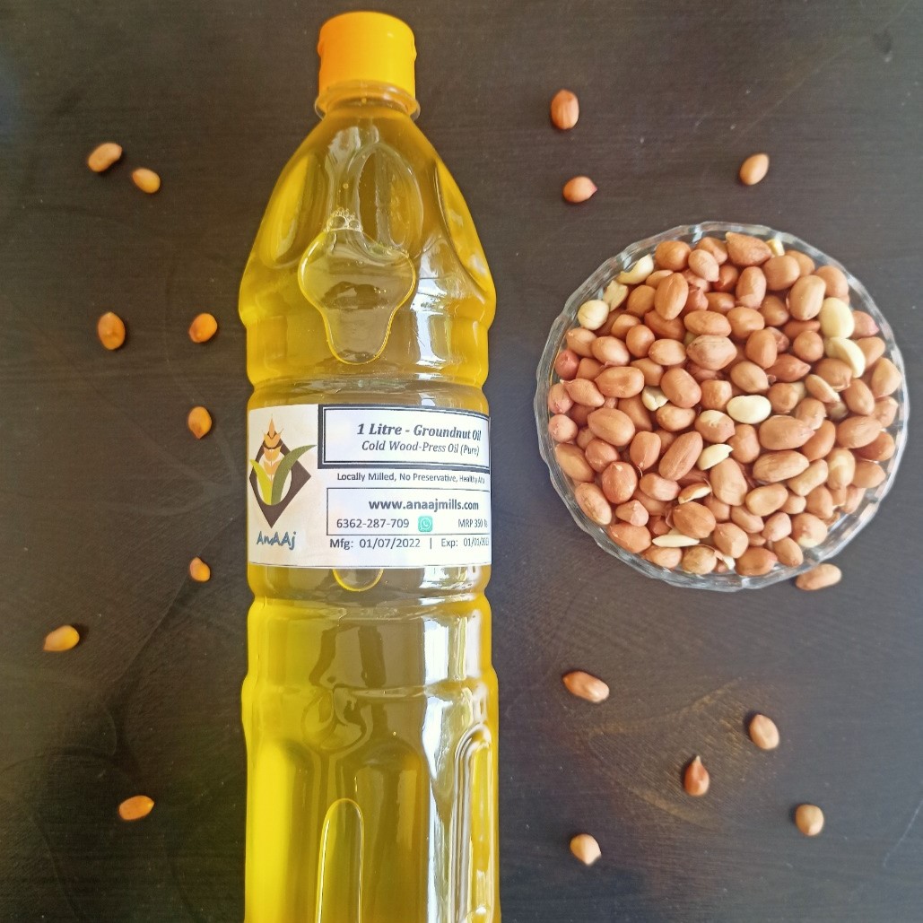 Wood pressed Groundnut oil