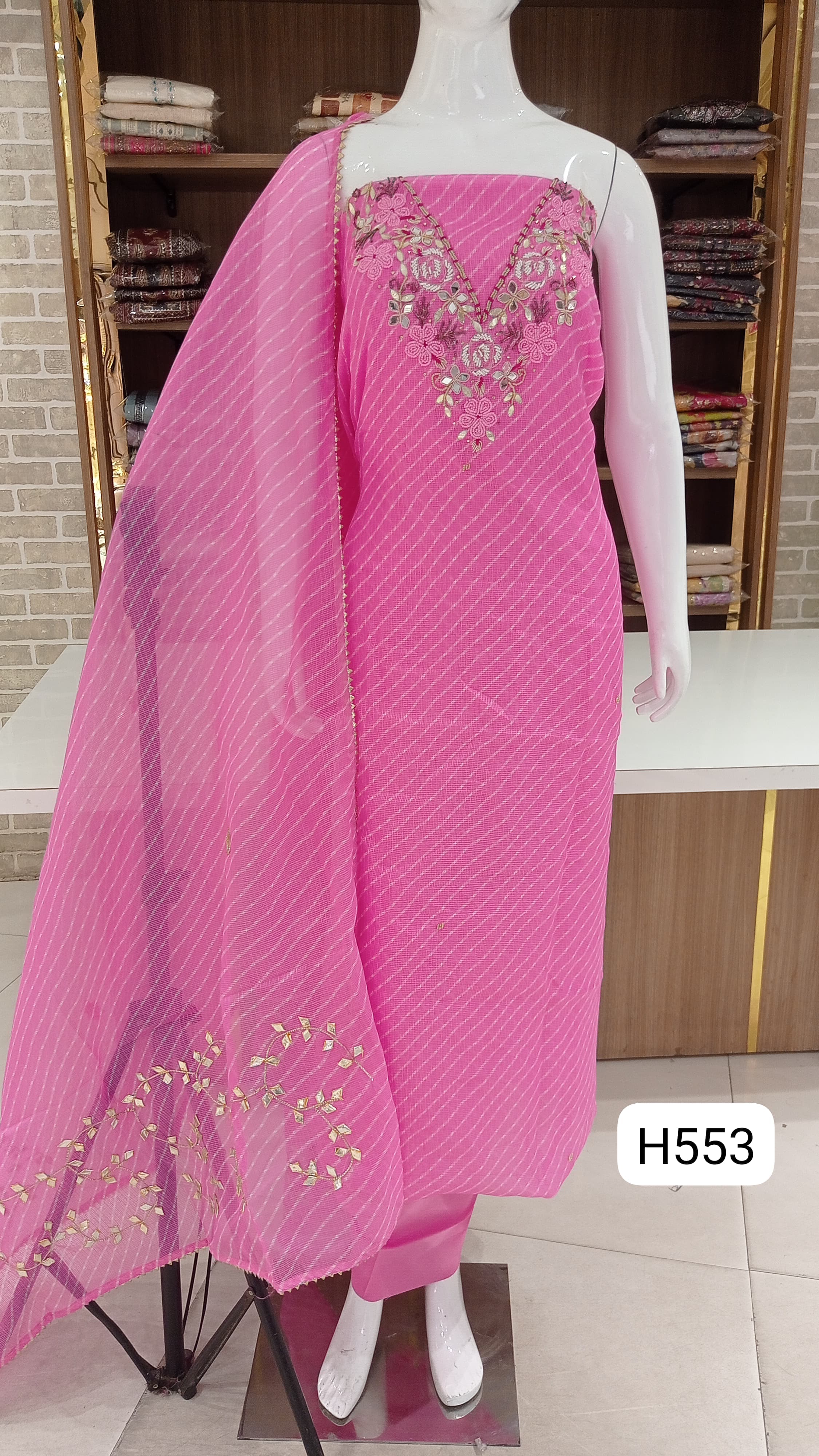 Premium  kota doria coton beautiful  hand work