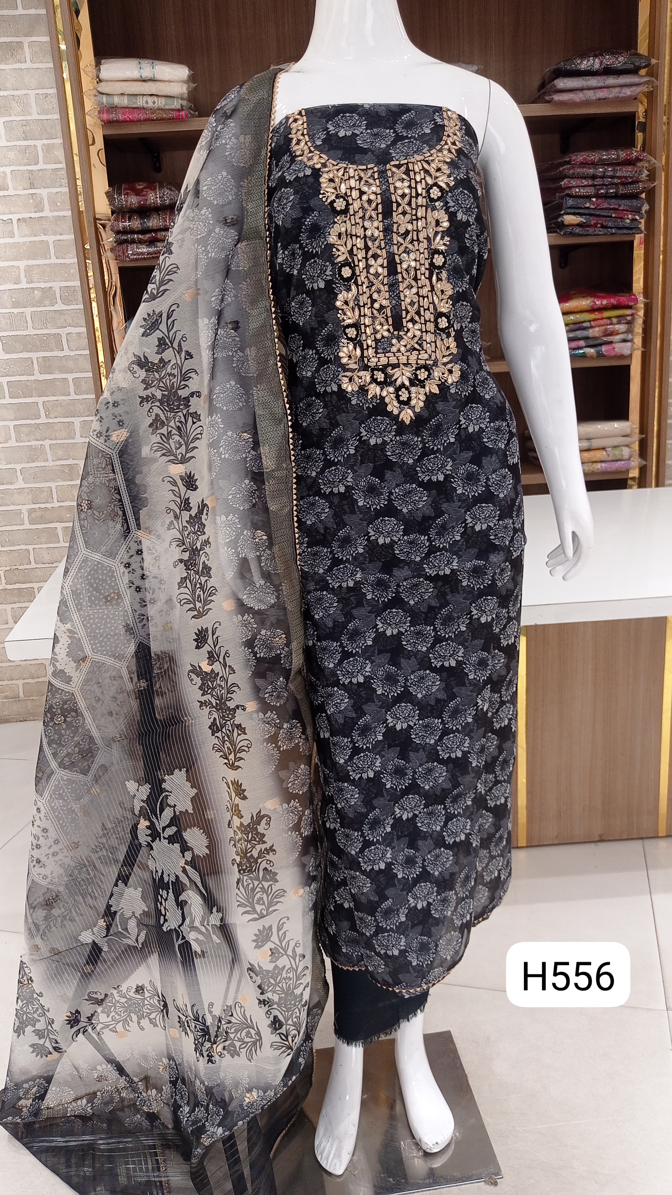 Kota beautiful print with astonishing  neck work party wear 