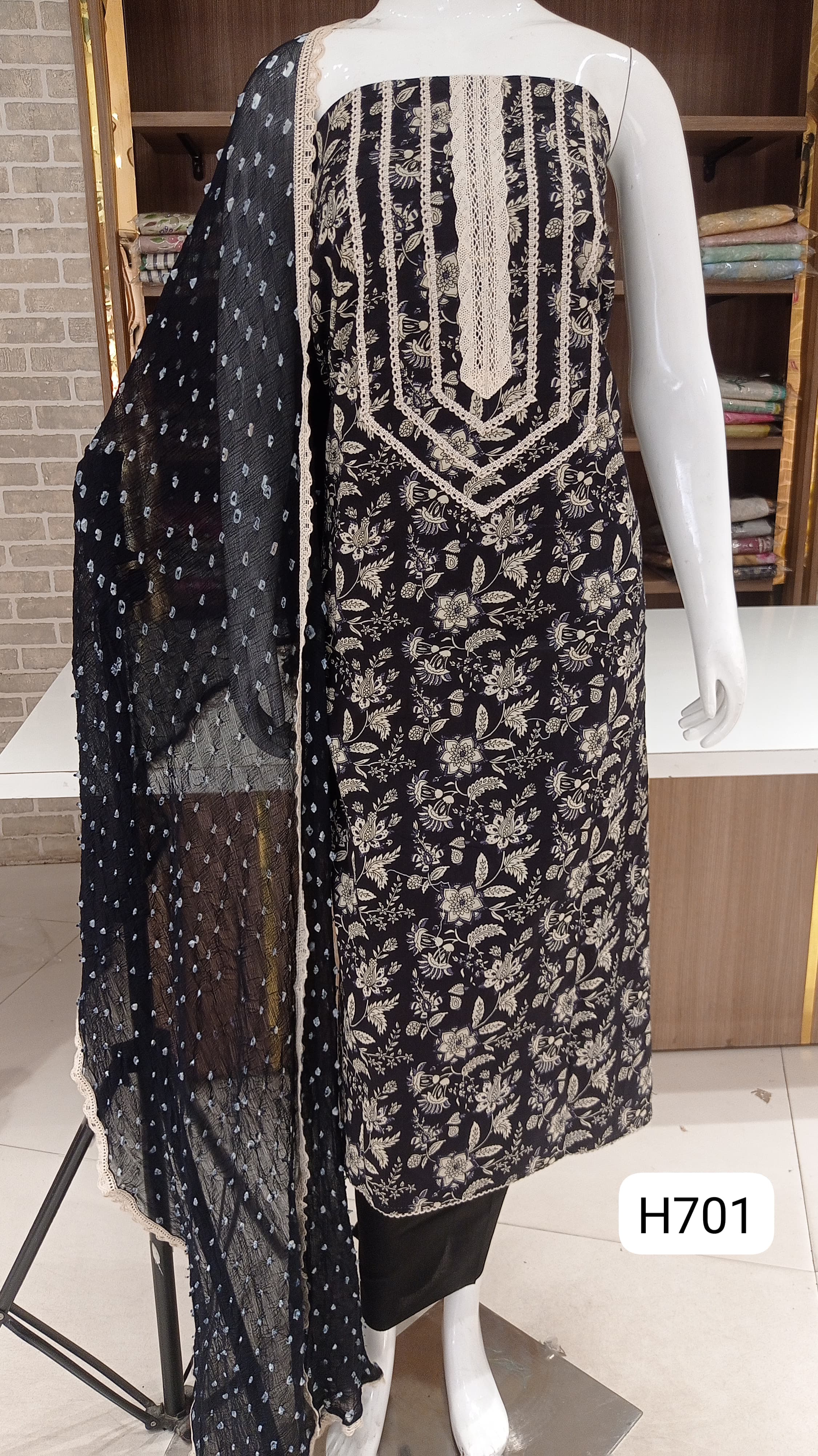 Imported pure soft coton with beautiful  neck line work