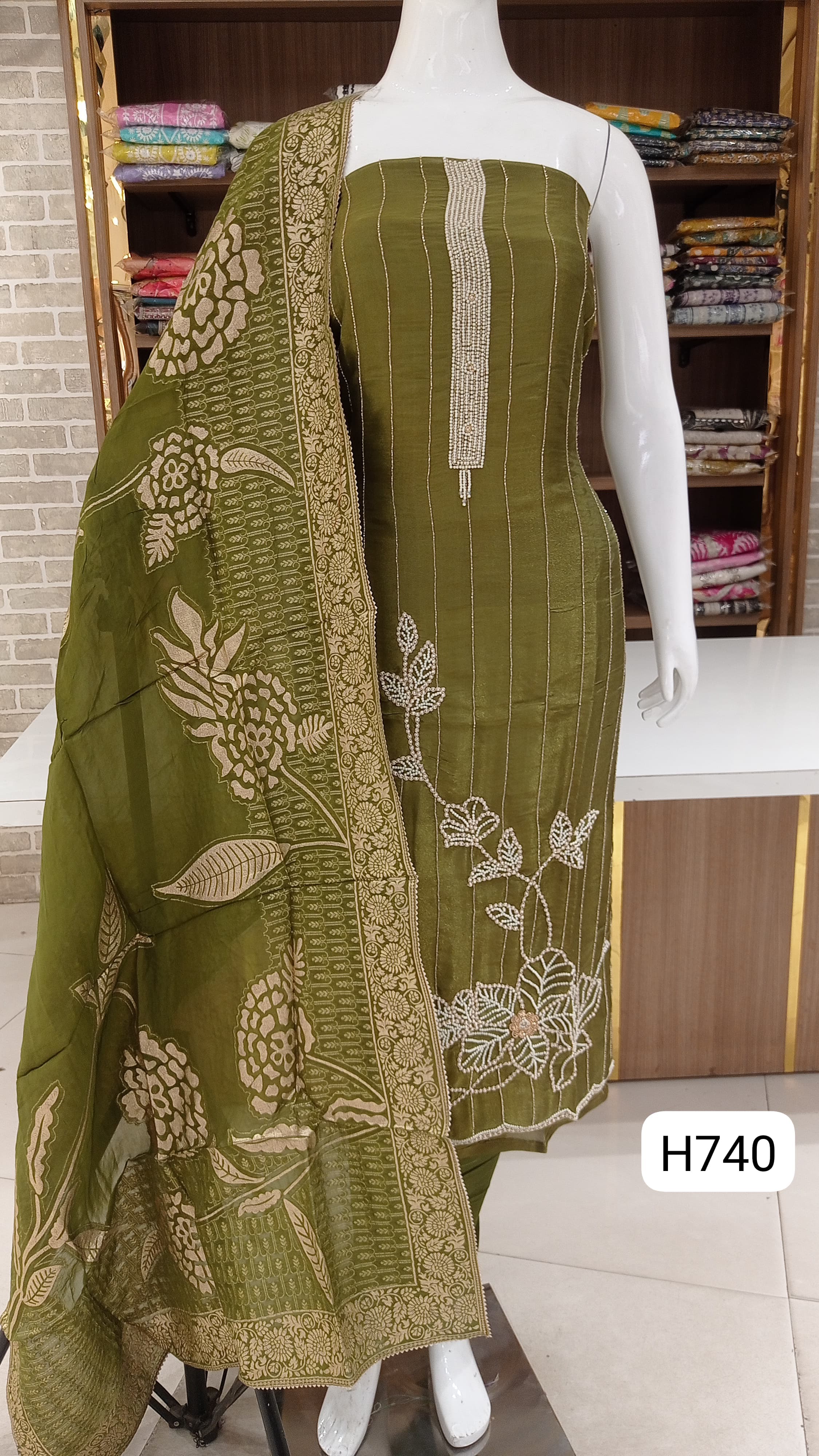 Pure shimmer party wear suits
