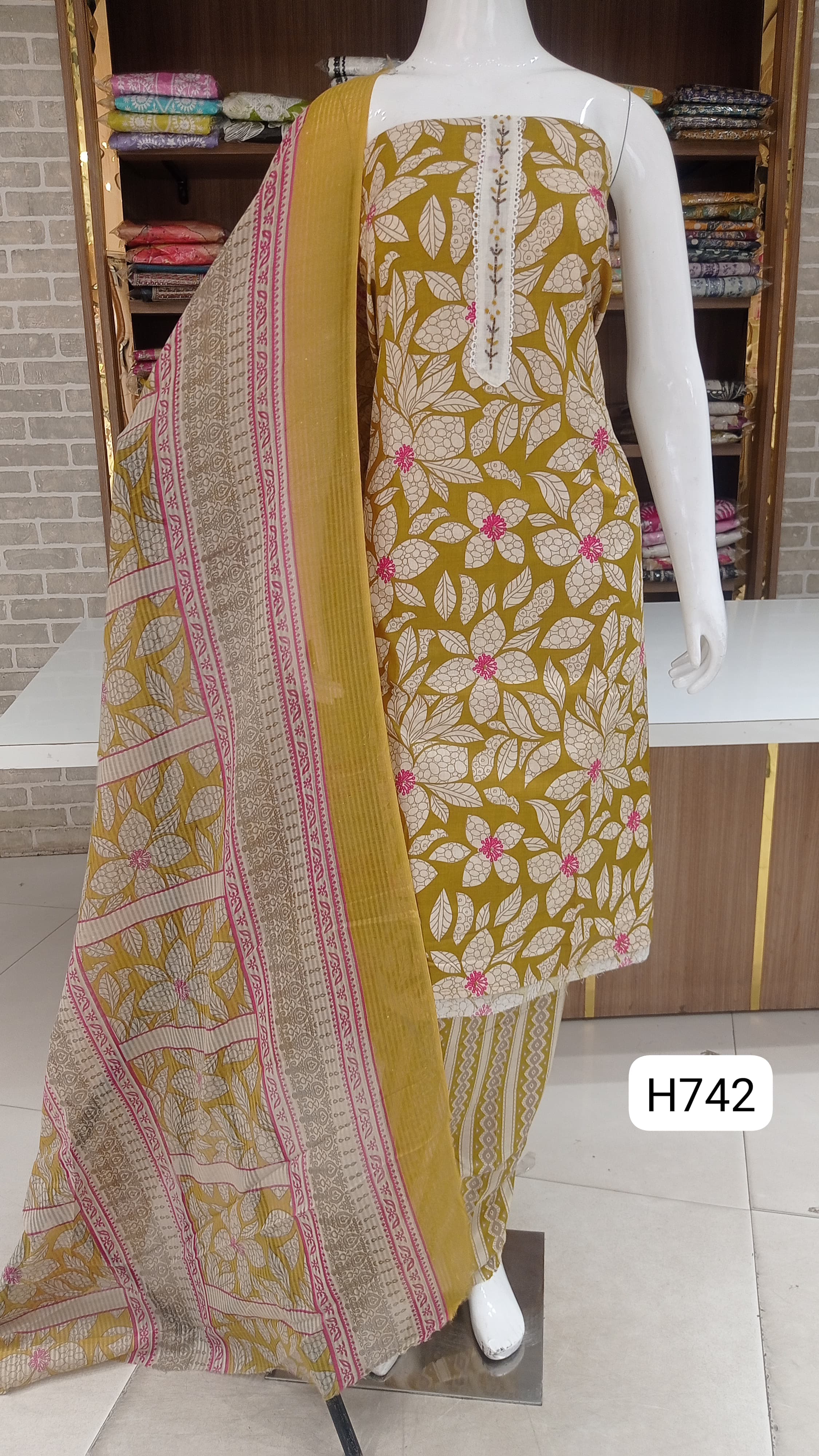 Soft coton dress material beautiful  print 