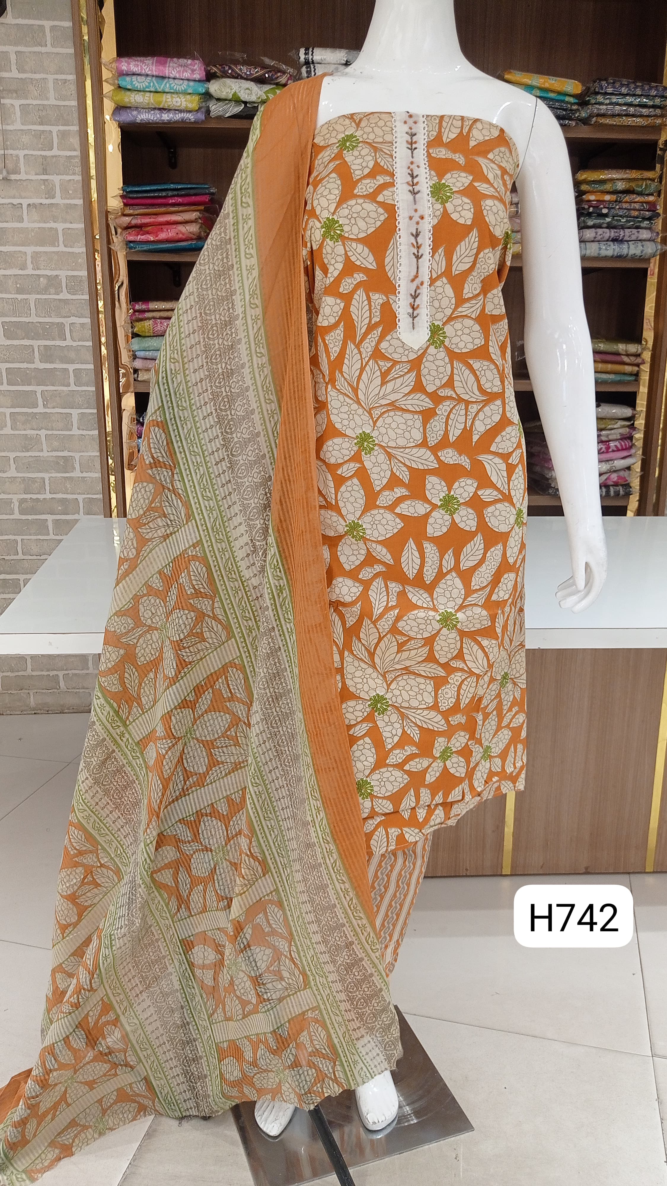 Soft coton dress material beautiful  print 