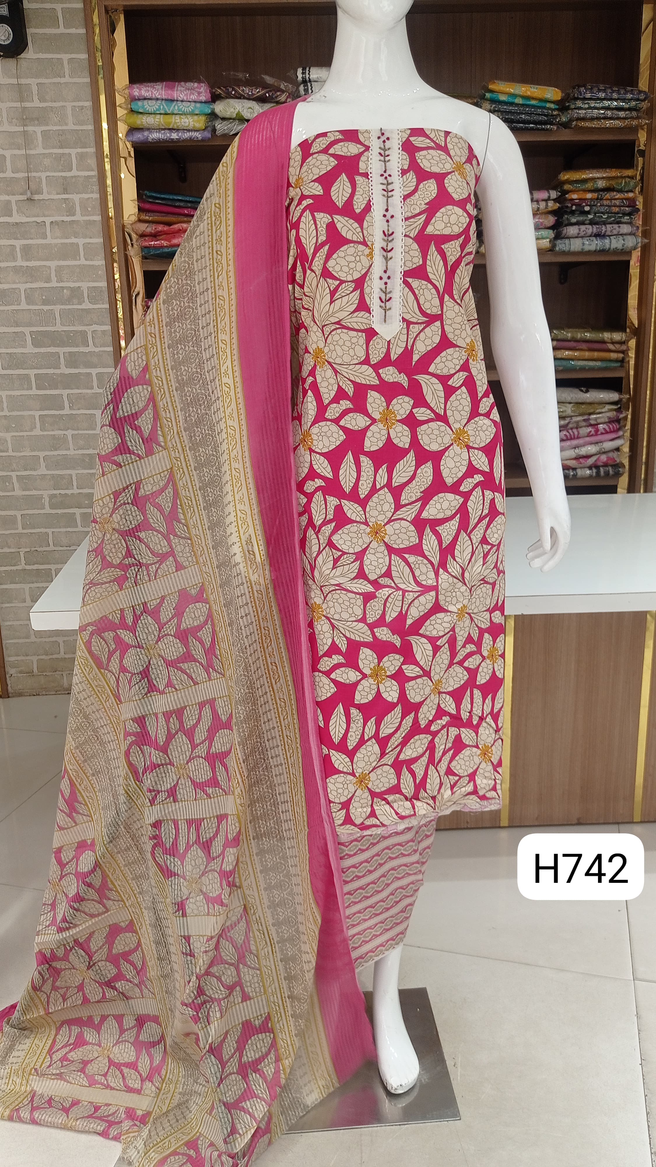 Soft coton dress material beautiful  print 