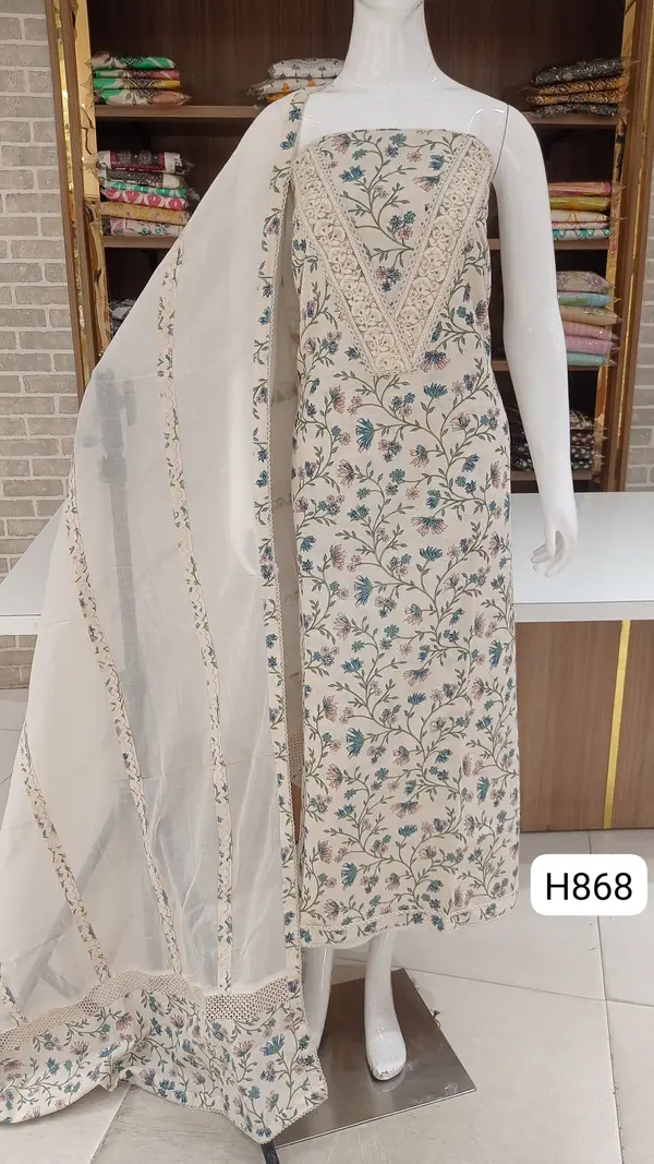  khadi coton beautiful  print   