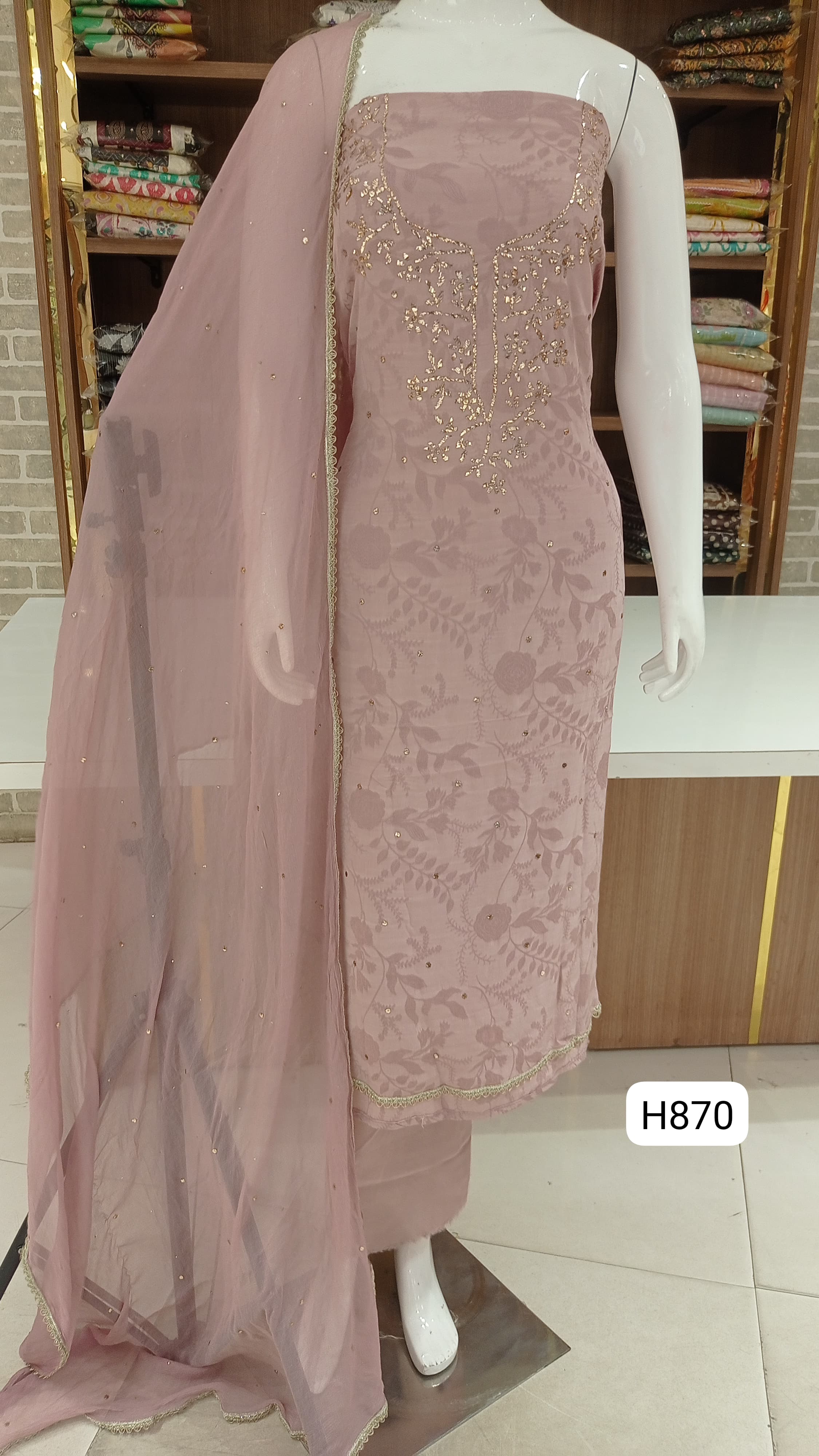 Imported Crap silk beautiful with self  weaving 