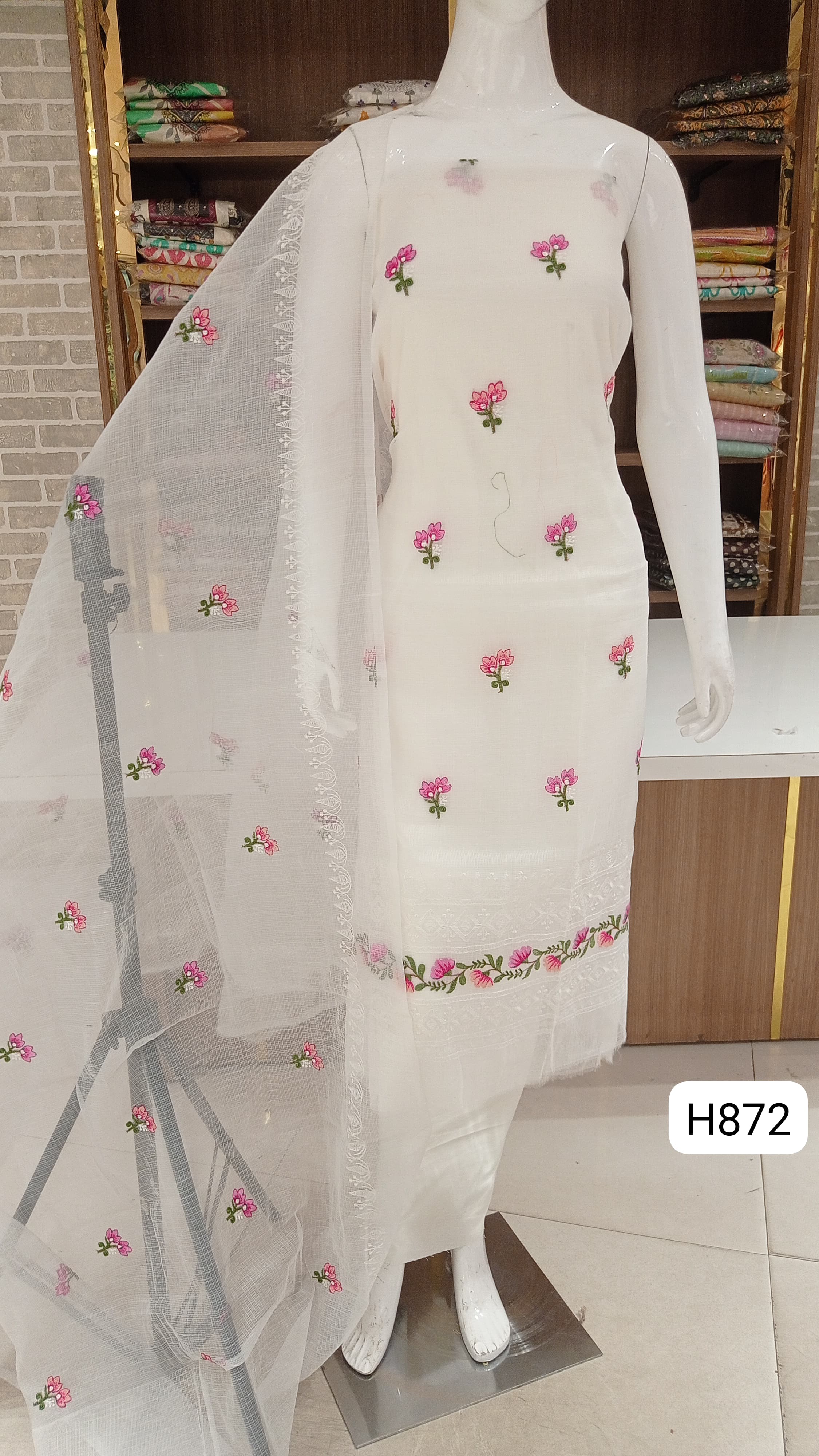  Imported soft kota beautiful embroidery 