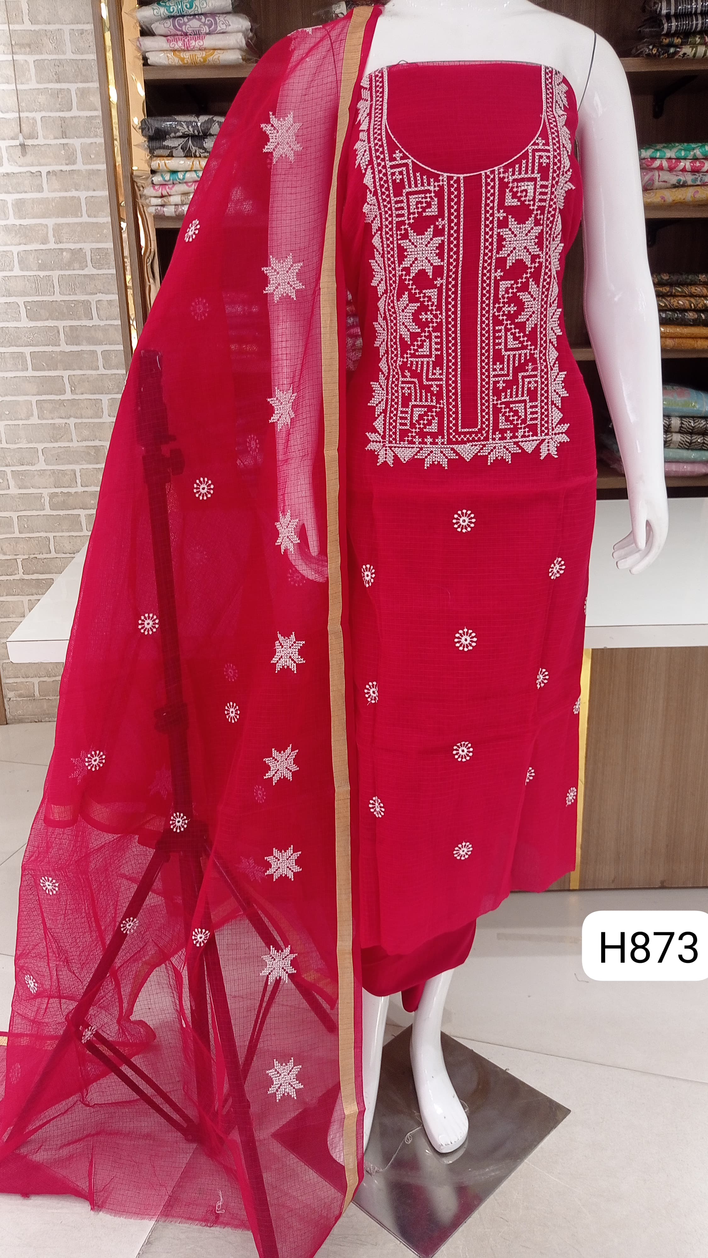  Imported soft kota beautiful embroidery 