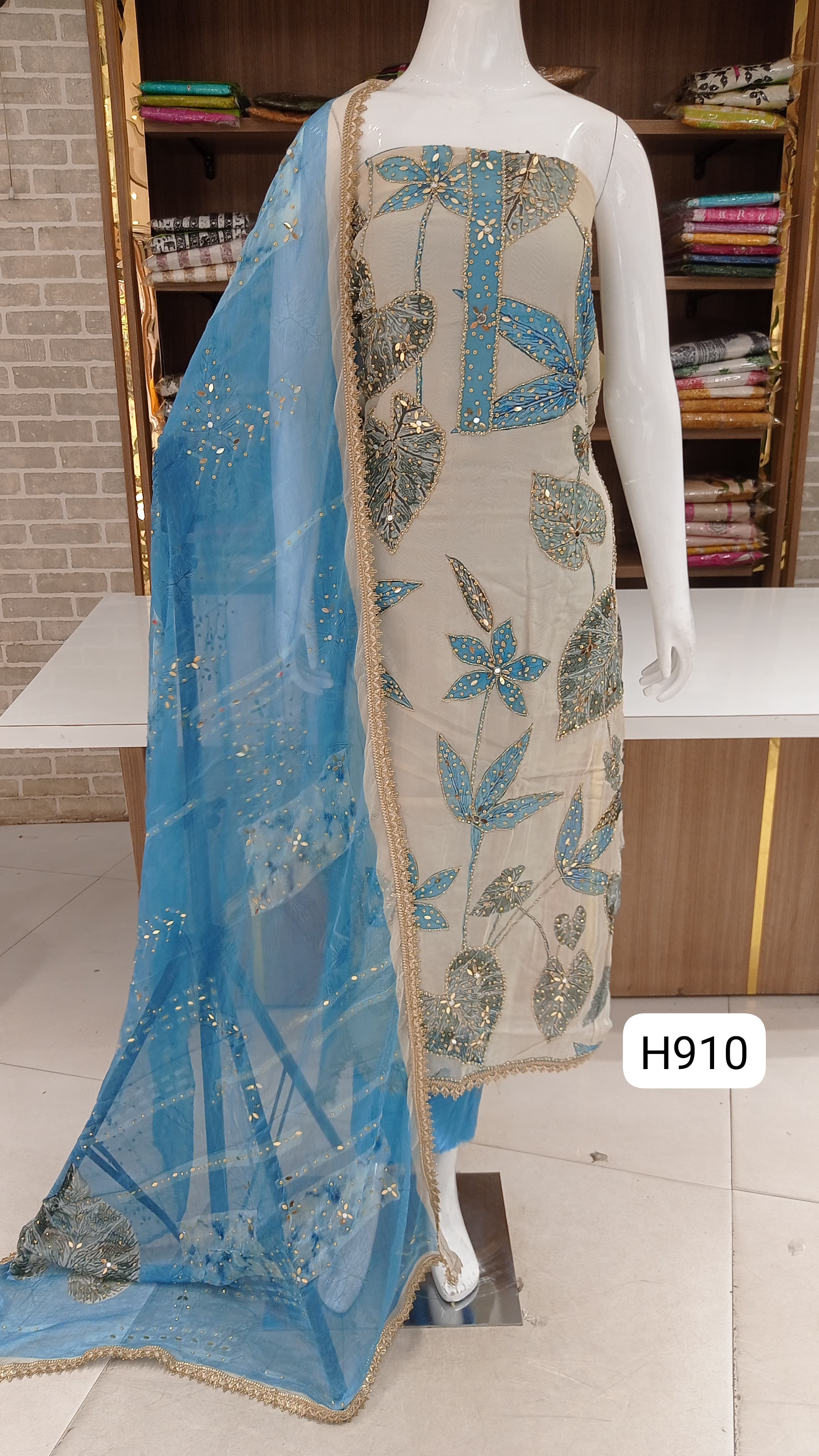  Waiting 7-9 days: Imported  soft organza beautiful work _copy