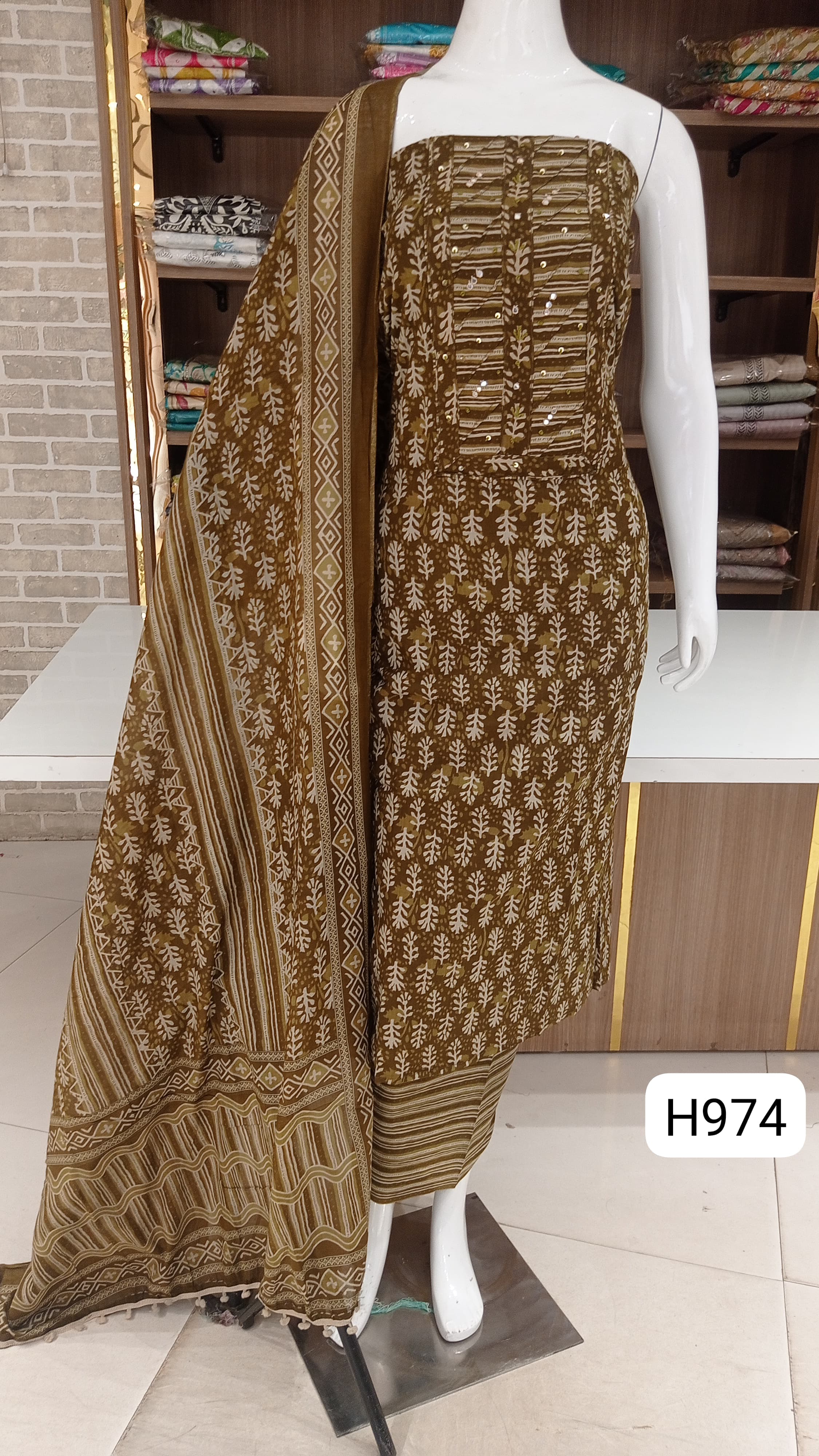 Imported soft coton dress material block print style 