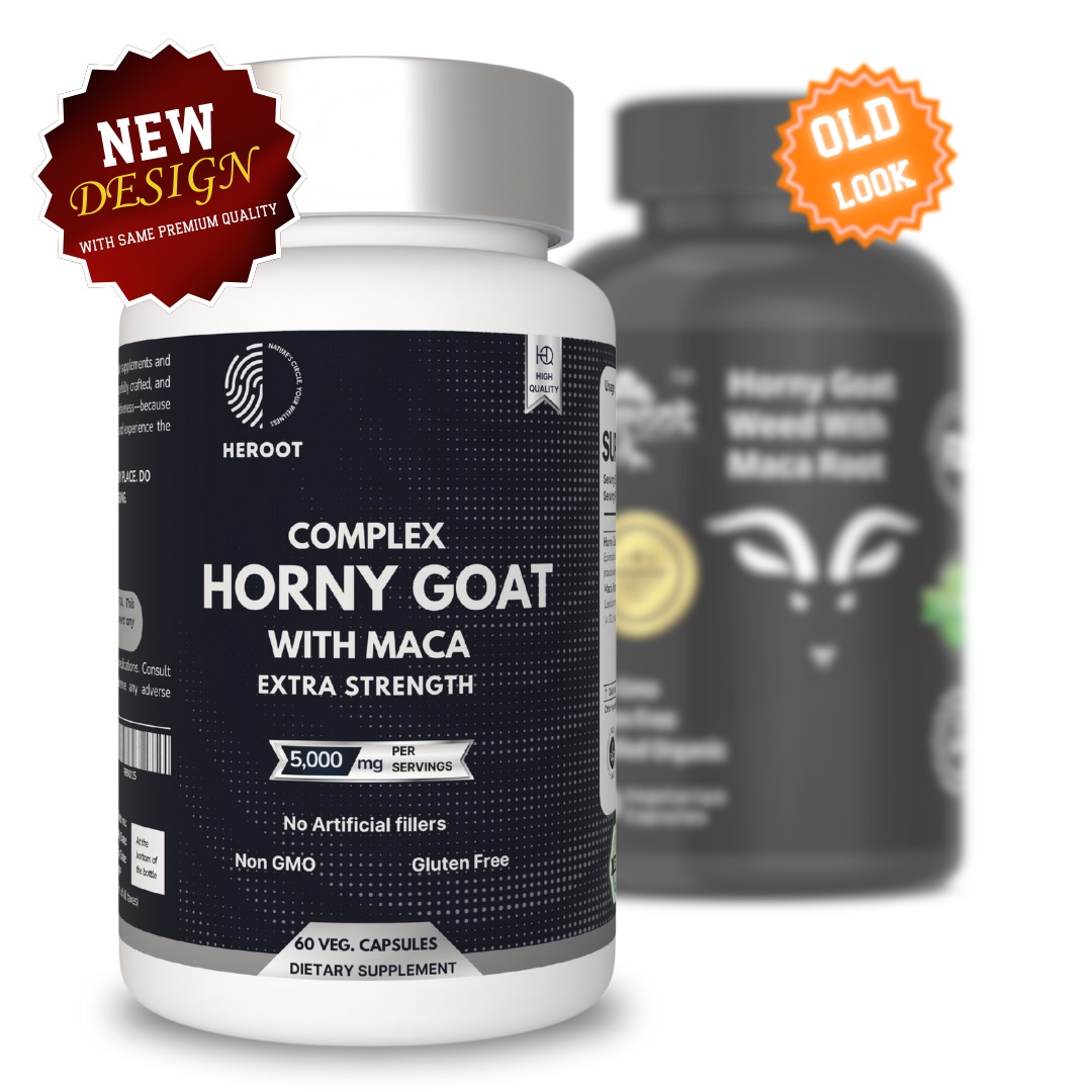 Horney Goat Weed for Men & Women-with Maca, Saw Palmetto, Ginseng, L-Arginine
