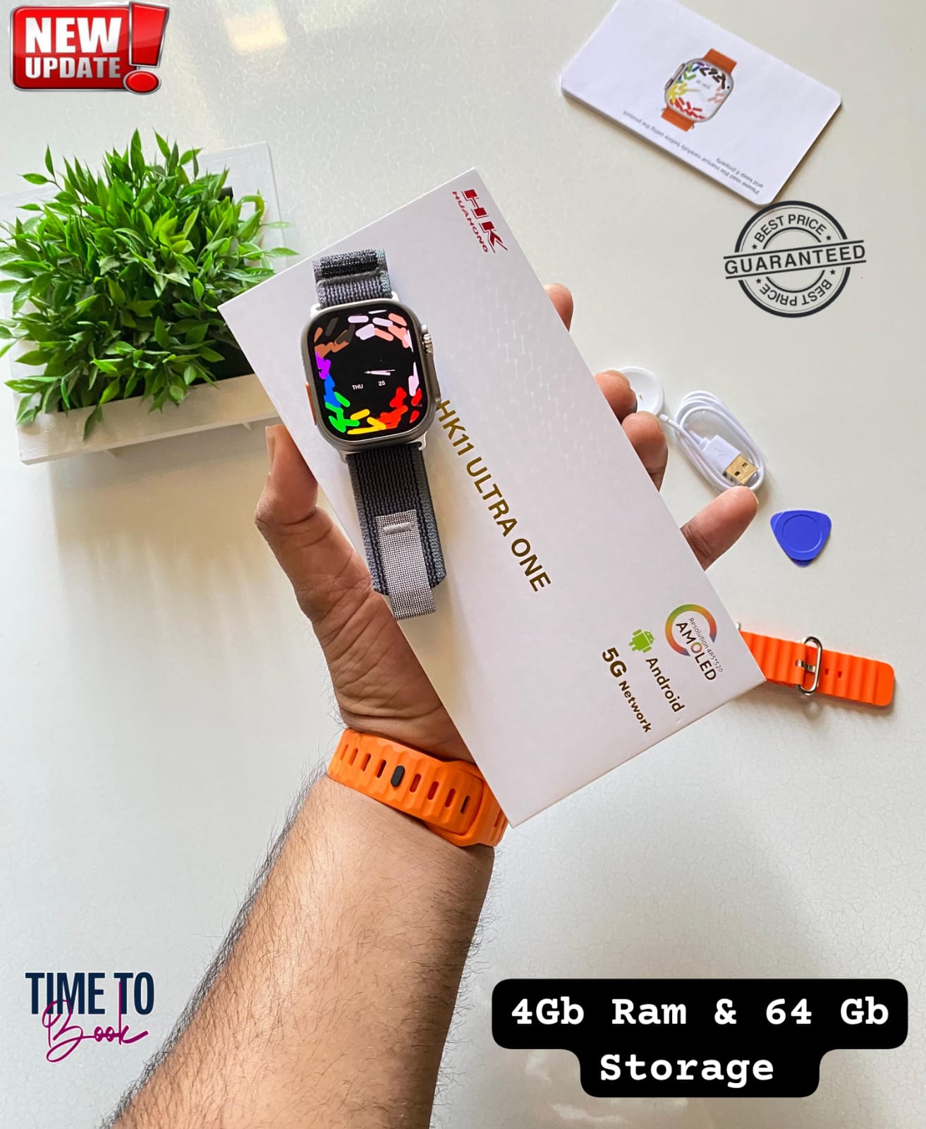 GAMING SMARTWATCH WITH SPY CAMERA 4+64 GB MEMORY 