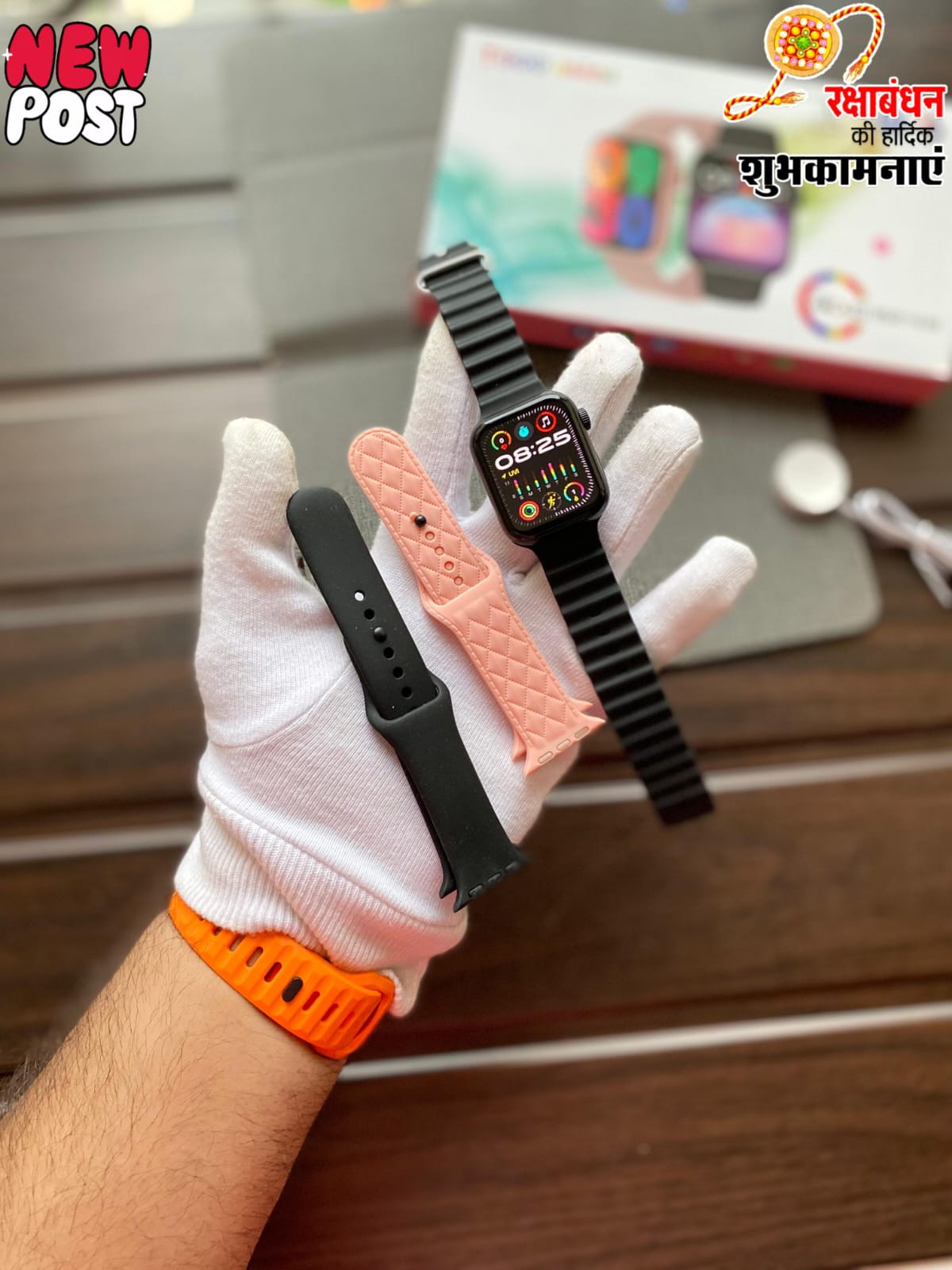 T900mini amoled 3 strap Smartwatch 